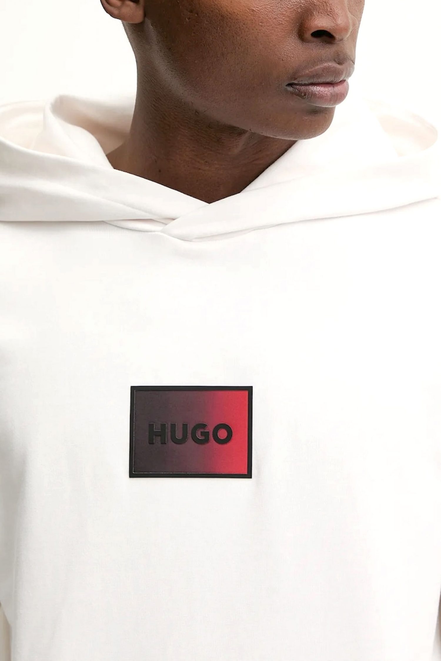 HUGO ΦΟΥΤΕΡ HOODIE DANOHOOD LOGO ΛΕΥΚΟ