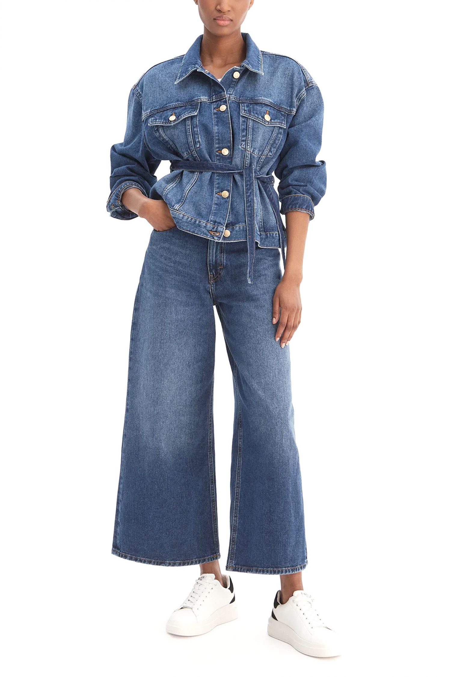 HUGO ΜΠΟΥΦΑΝ DENIM GIZIE ΑΠΟΣΠΩΜΕΝΗ ΖΩΝΗ ΜΠΛΕ φωτογραφία