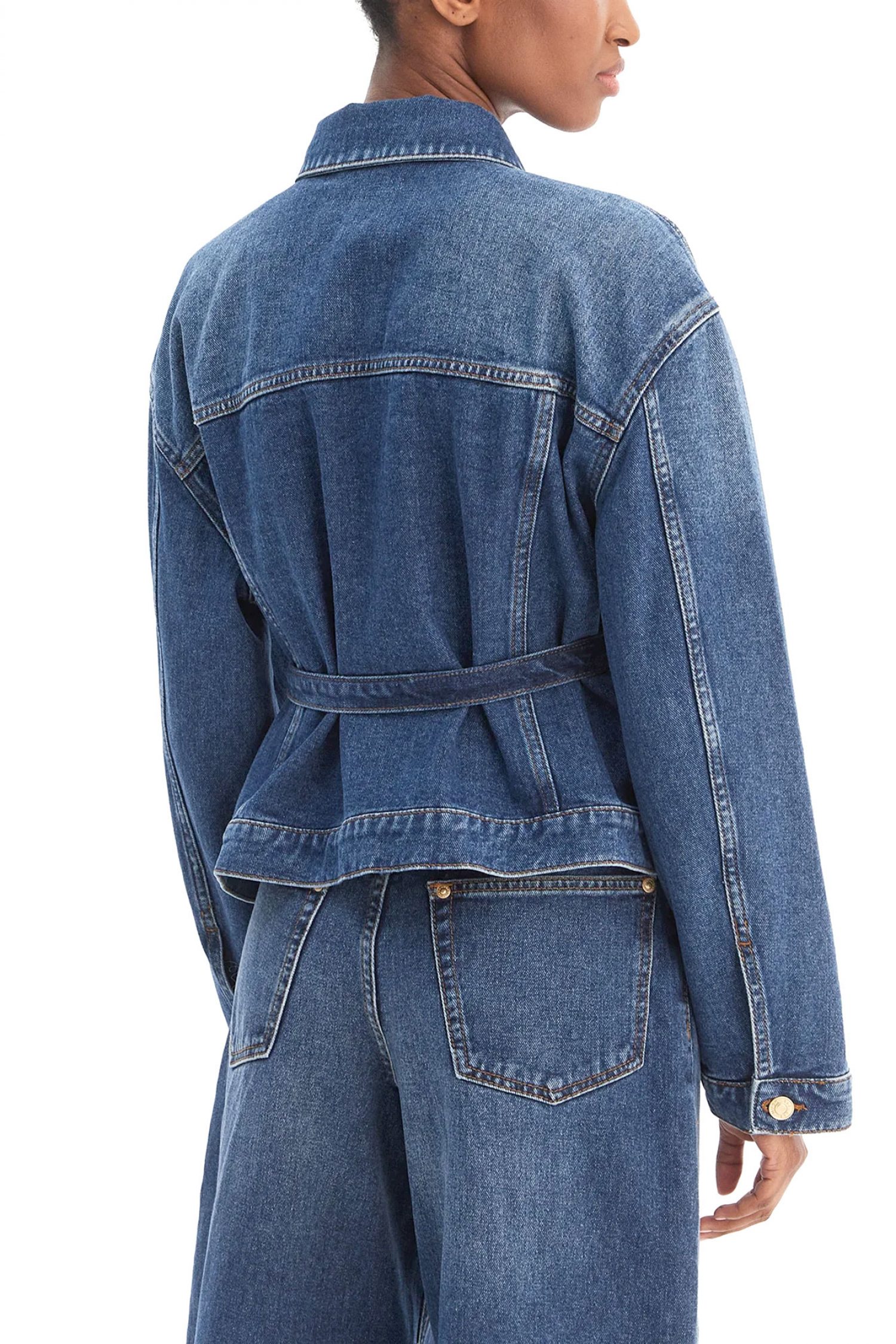 HUGO ΜΠΟΥΦΑΝ DENIM GIZIE ΑΠΟΣΠΩΜΕΝΗ ΖΩΝΗ ΜΠΛΕ φωτογραφία