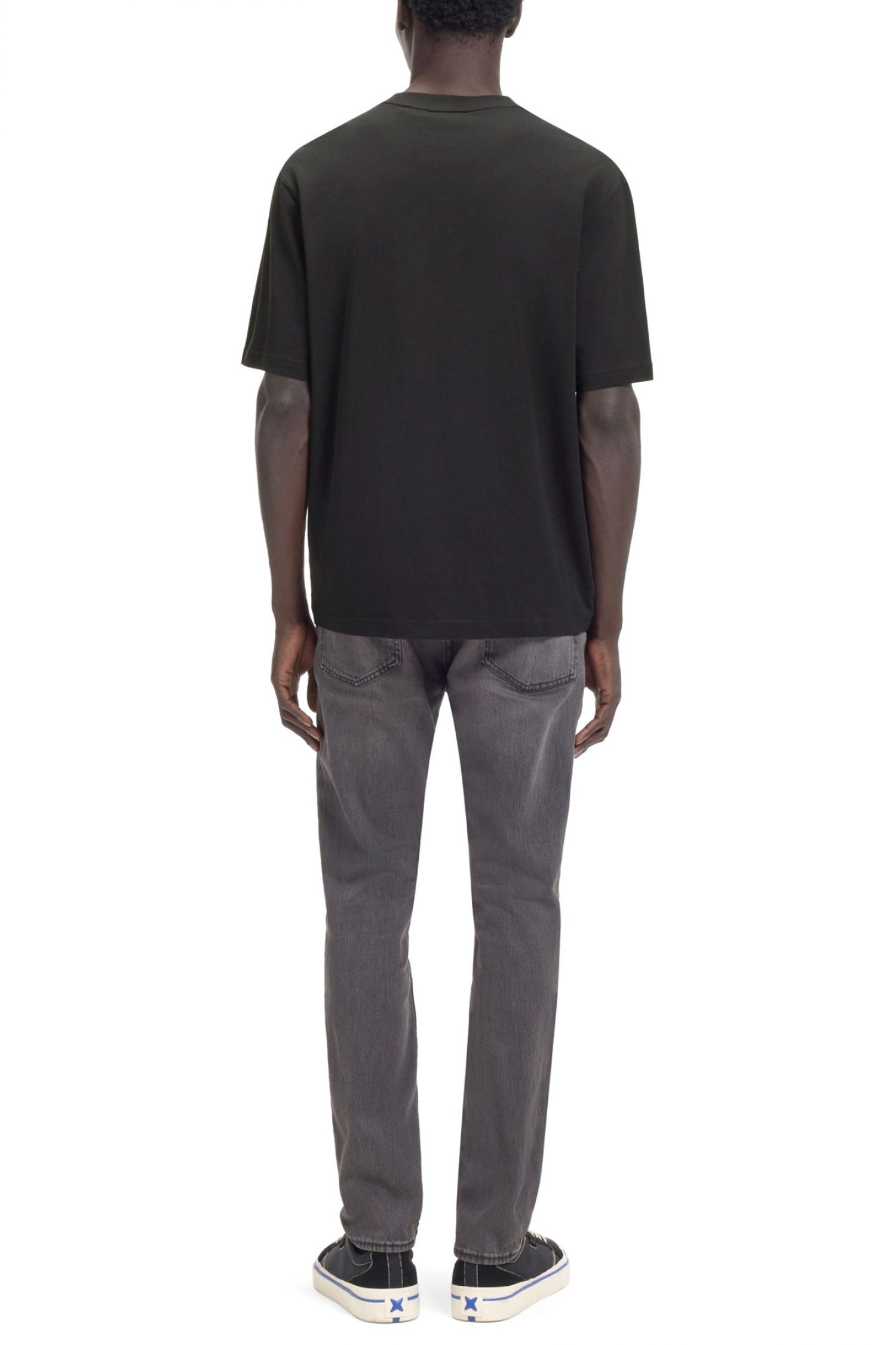 HUGO BLUE T-SHIRT NAMERIX ΜΑΥΡΟ