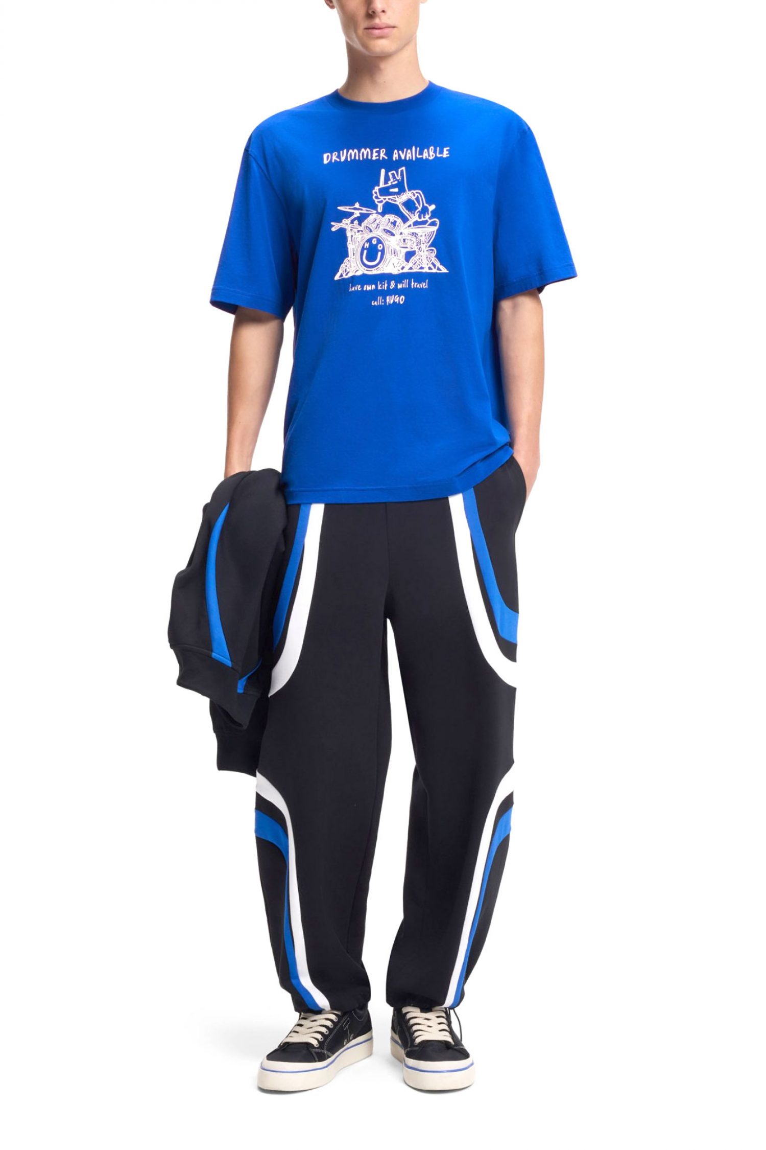 HUGO BLUE T-SHIRT NAMERIX ΡΟΥΑ ΜΠΛΕ