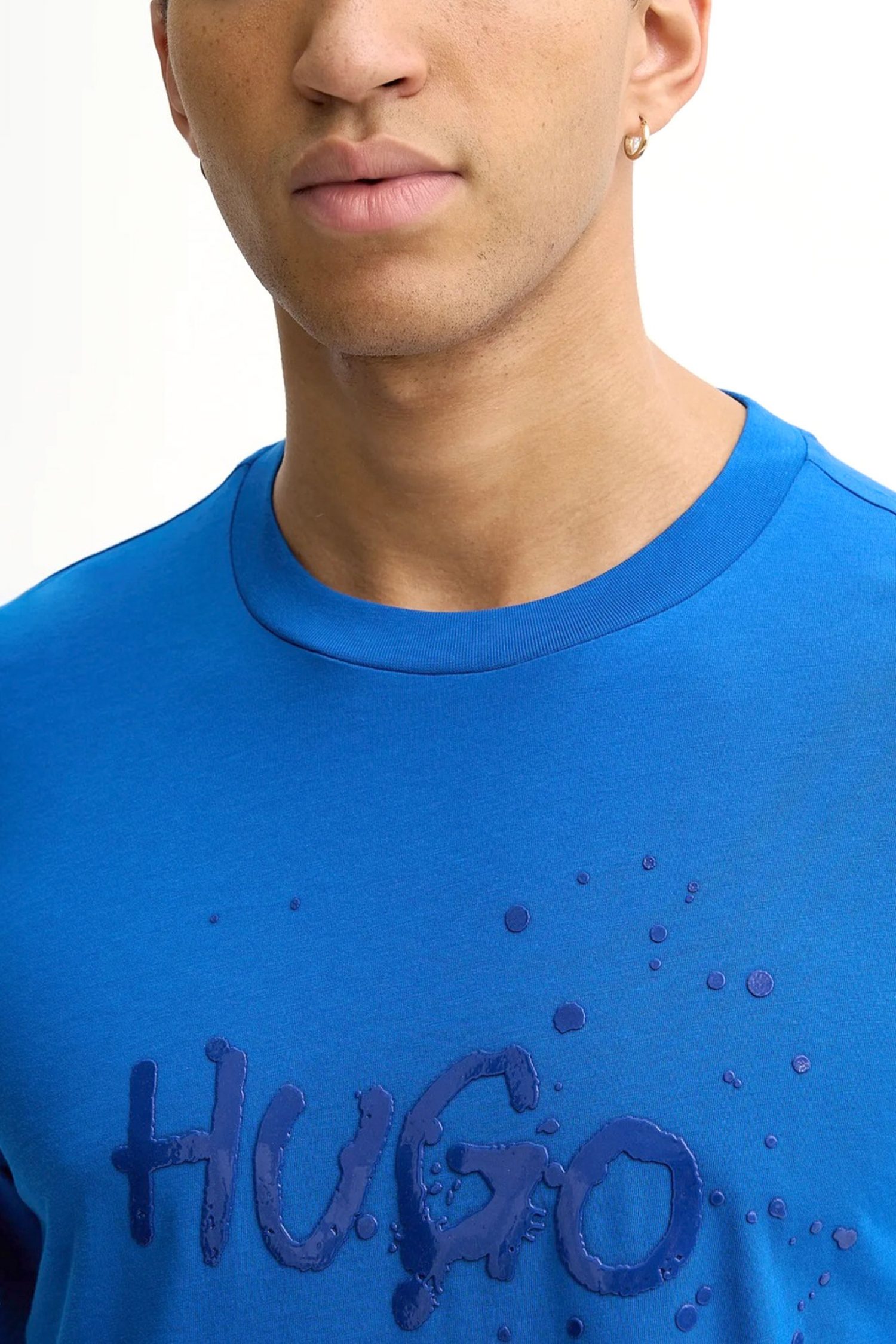 HUGO BLUE T-SHIRT NEROFIX ΡΟΥΑ ΜΠΛΕ