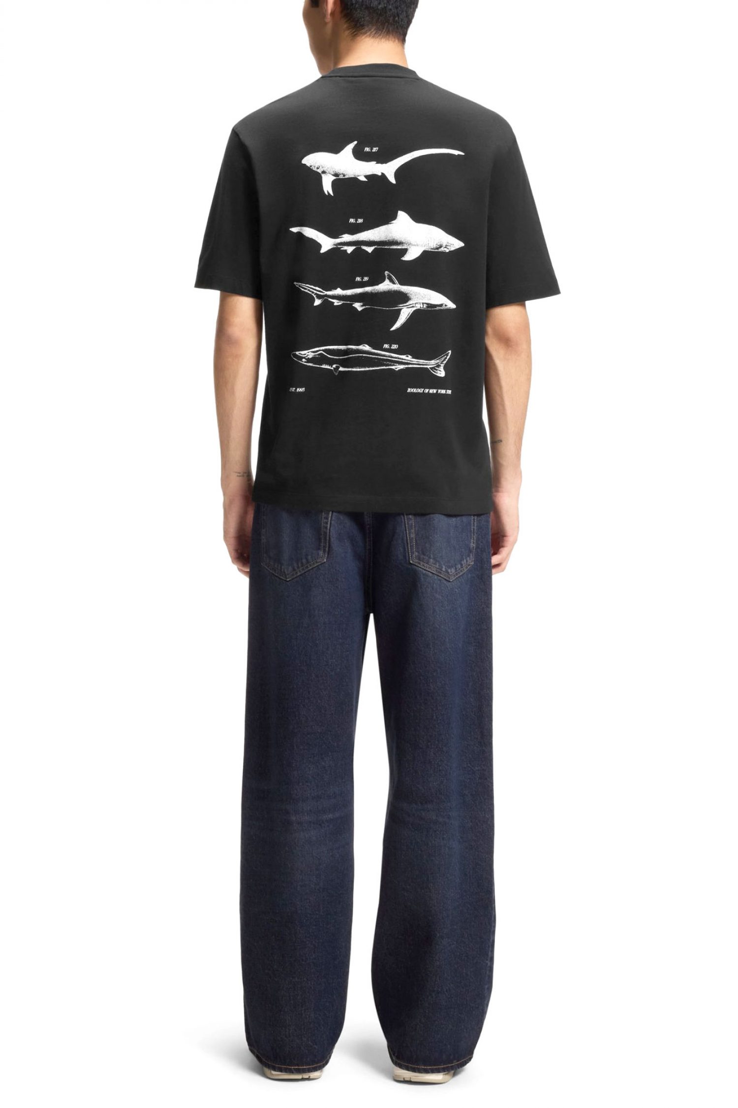 HUGO BLUE T-SHIRT NOFISHIX ΜΑΥΡΟ