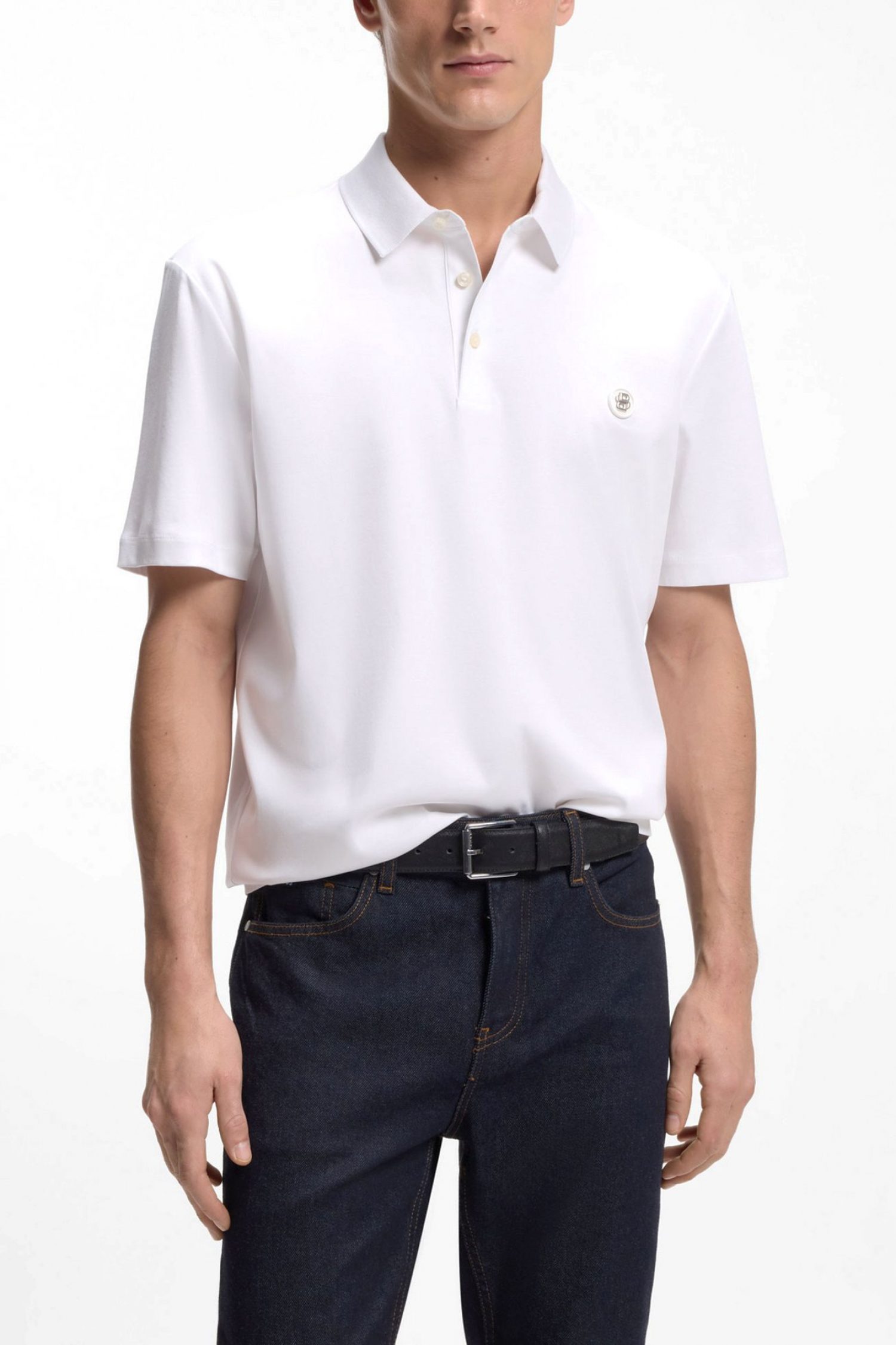 Men's Polo Shirts Boss White