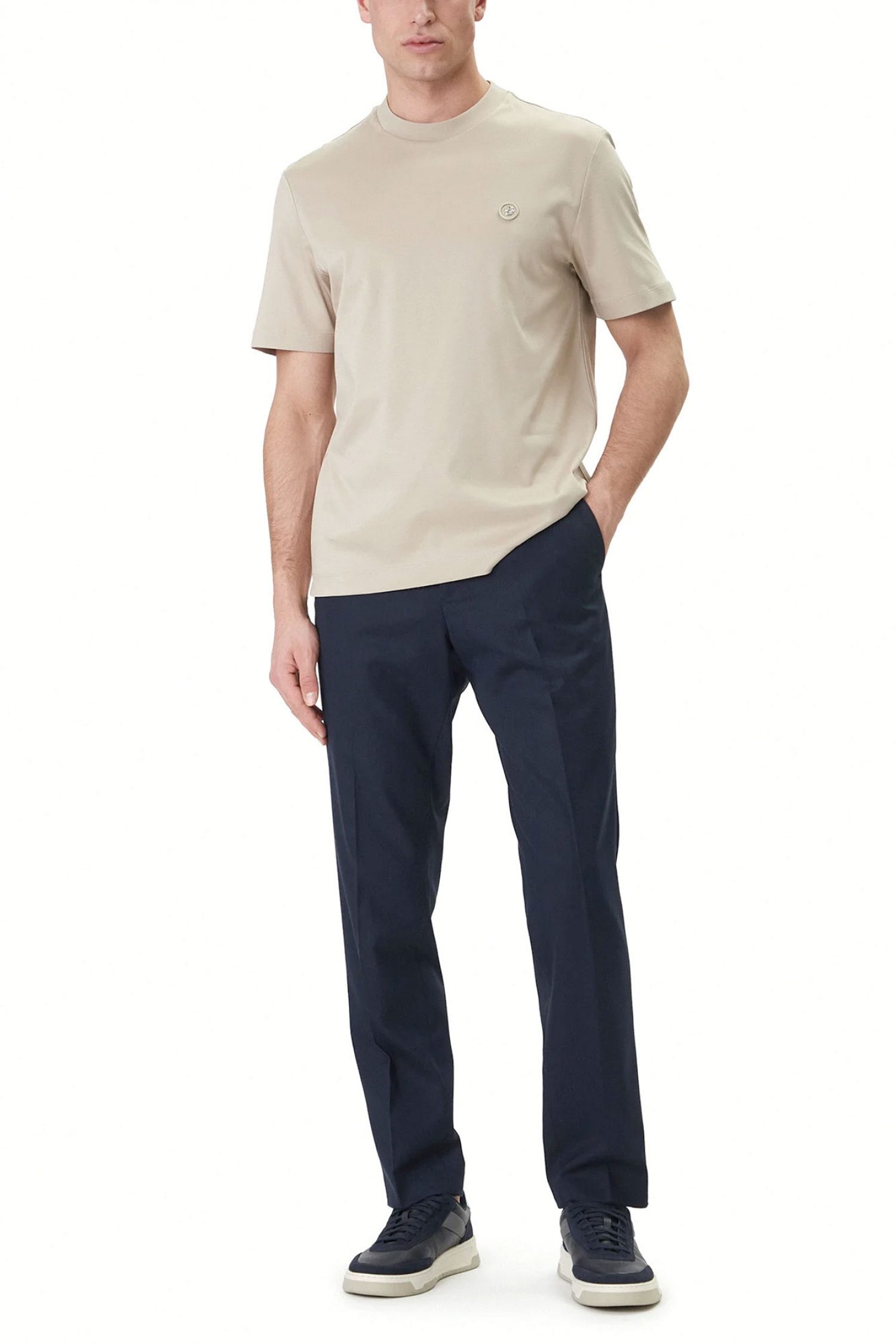 BOSS T-SHIRT C-TAUT-1 MERCERISED ΜΠΕΖ