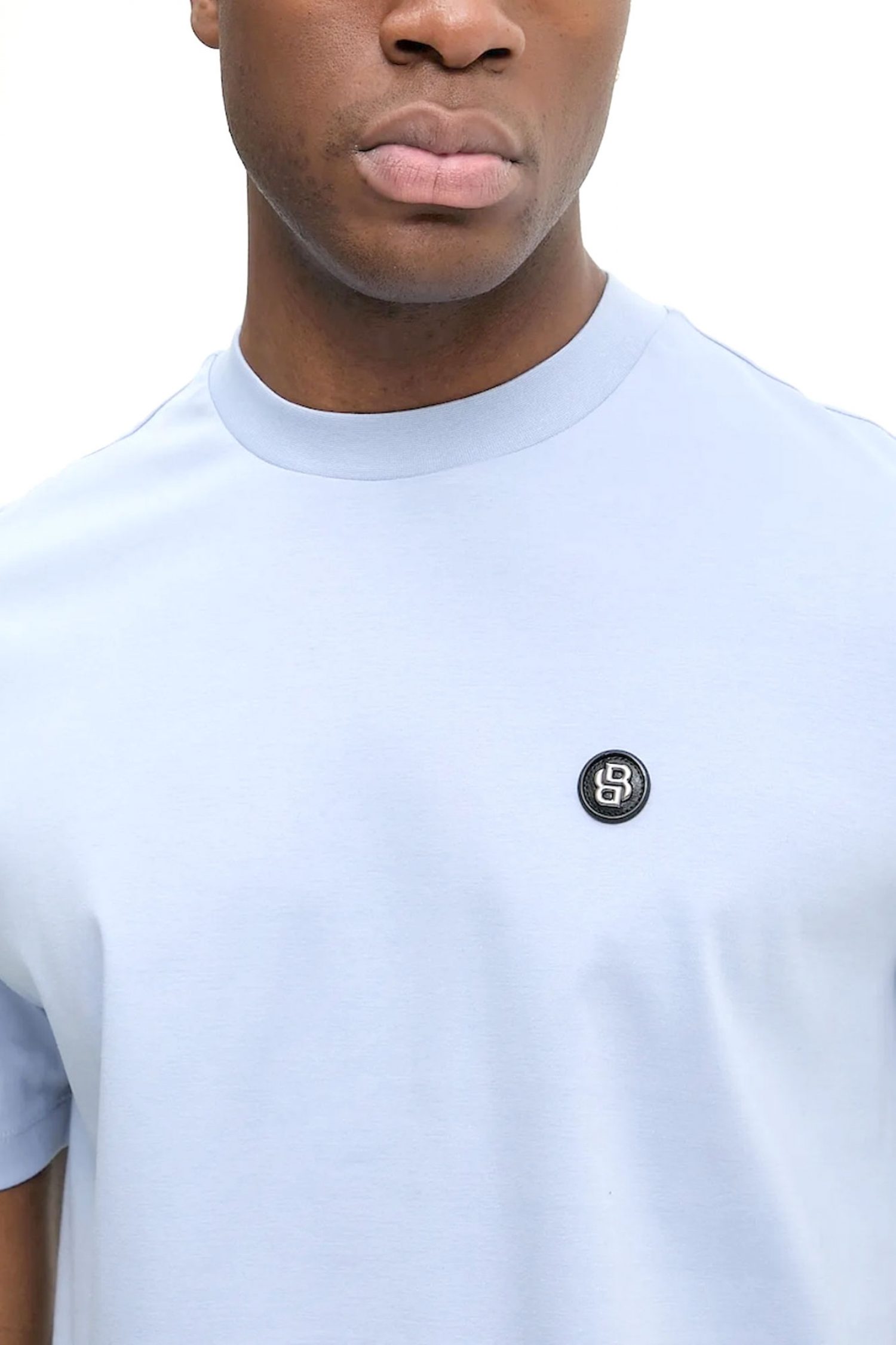 BOSS T-SHIRT C-TAUT-1 MERCERISED ΣΙΕΛ