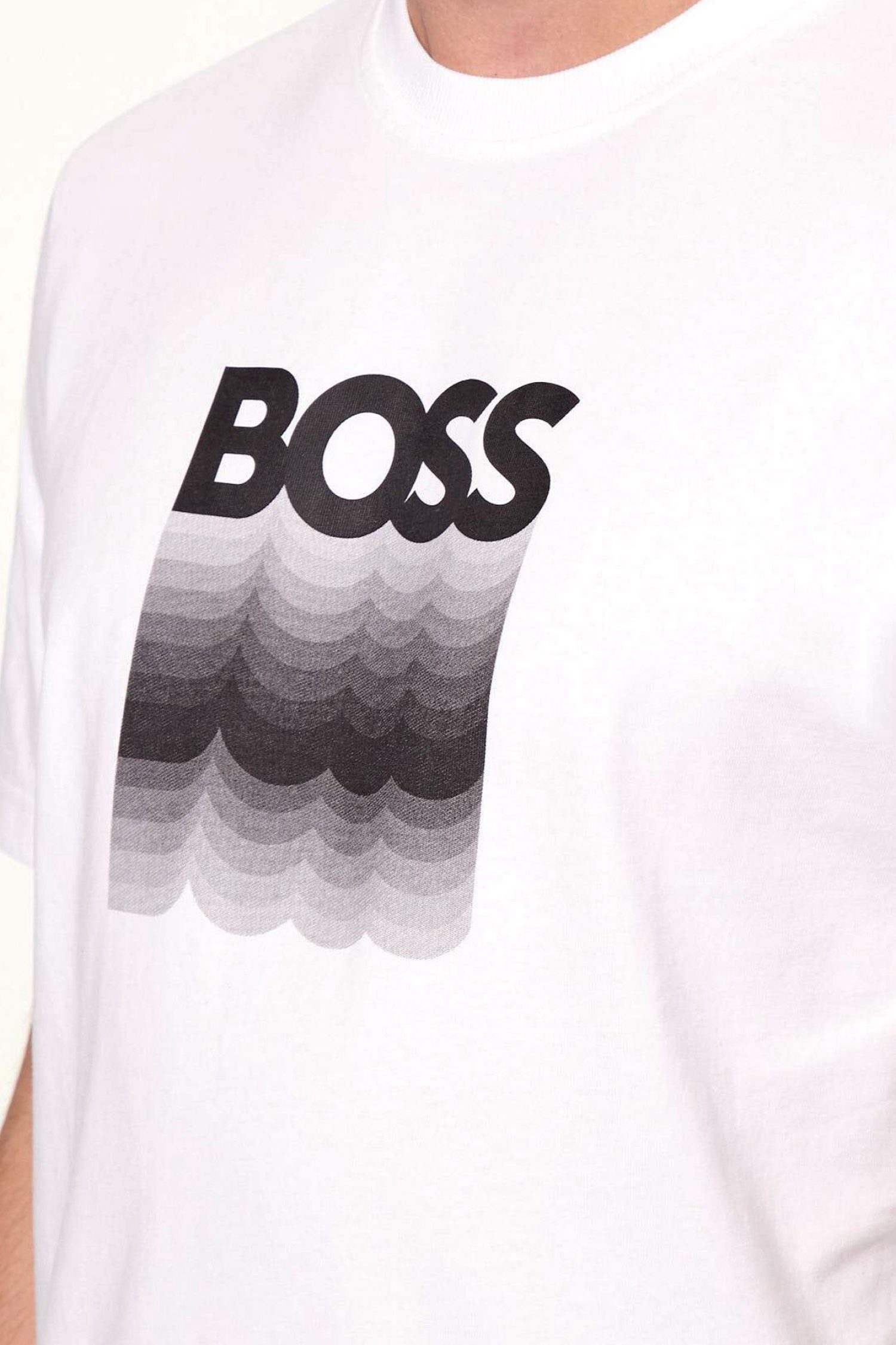 BOSS CASUAL T-SHIRT TE_INSIGNIA ΛΕΥΚΟ