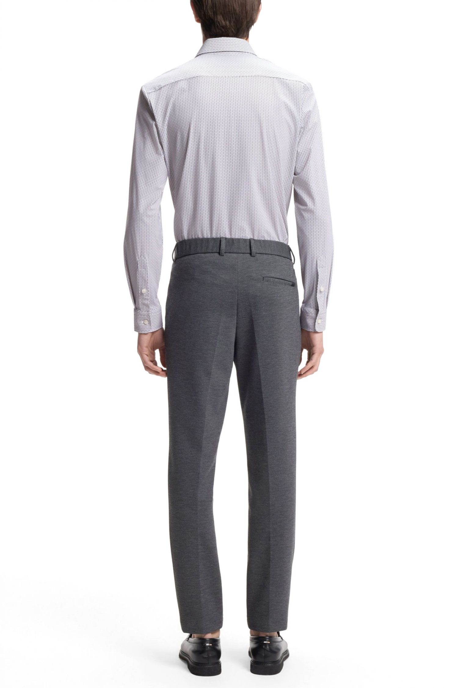 BOSS PERFORMANCE ΠΟΥΚΑΜΙΣΟ ΜΙΚΡΟΣΕΧΔΙΟ SLIM FIT P-RON-K-F-261 ΜΠΕΖ-ΜΠΛΕ