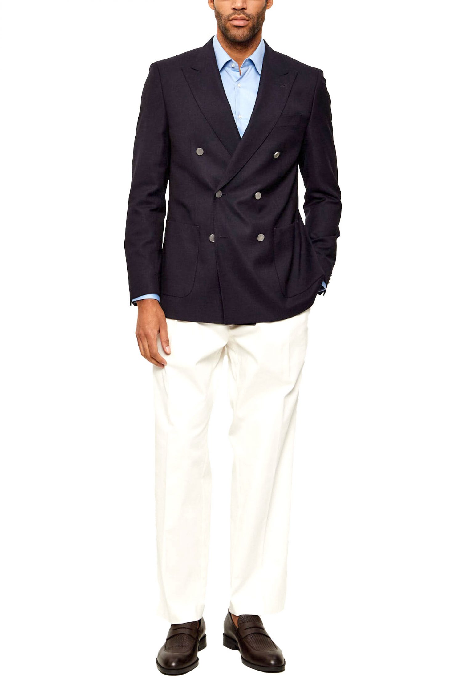 BOSS ΣΑΚΑΚΙ BLAZER REDA SLIM FIT BI-STRETCH H-HUTSON-DB-261 ΜΠΛΕ