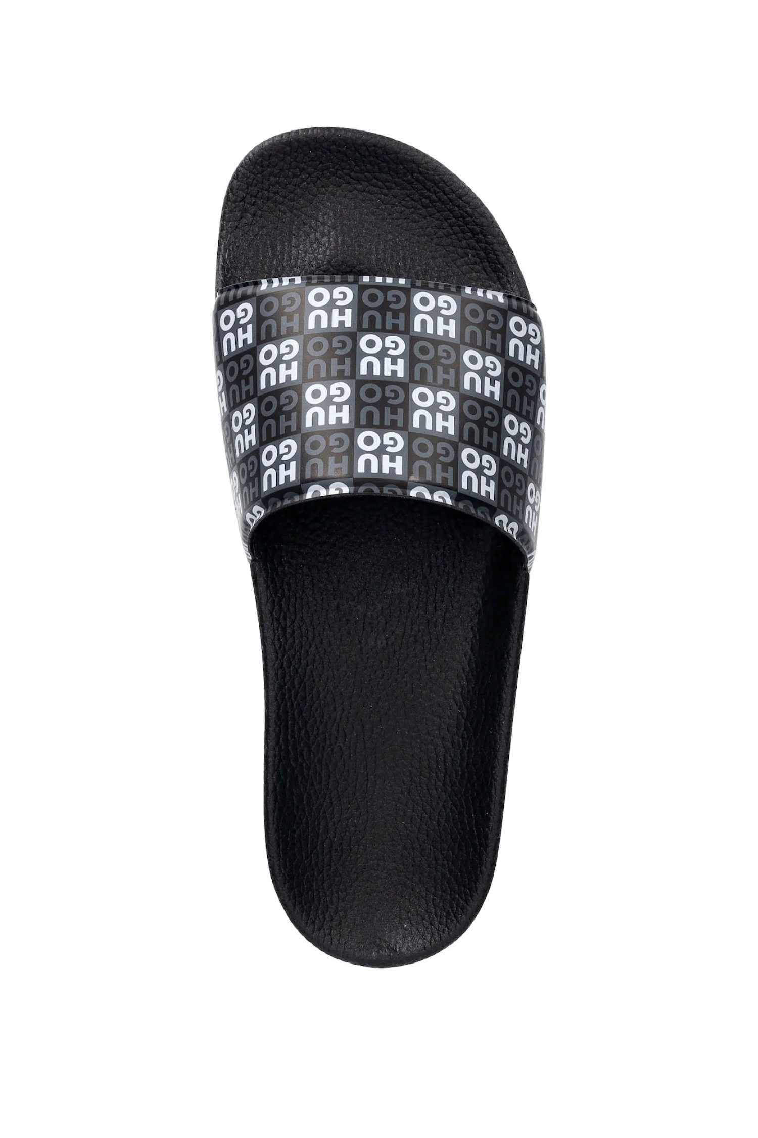 HUGO ΠΑΝΤΟΦΛΕΣ TIMEIN_SLID_CHKMN ALL OVER LOGO ΜΑΥΡΟ