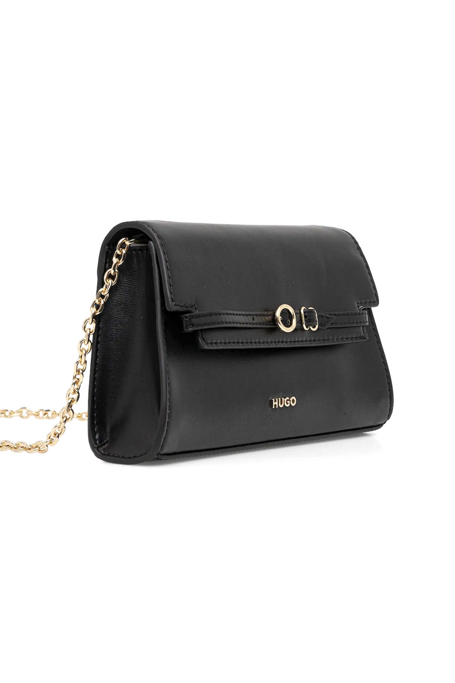 HUGO ΤΣΑΝΤΑ SYNDRA_CLUTCH CROSSBODY LOGO ΜΑΥΡΟ φωτογραφία