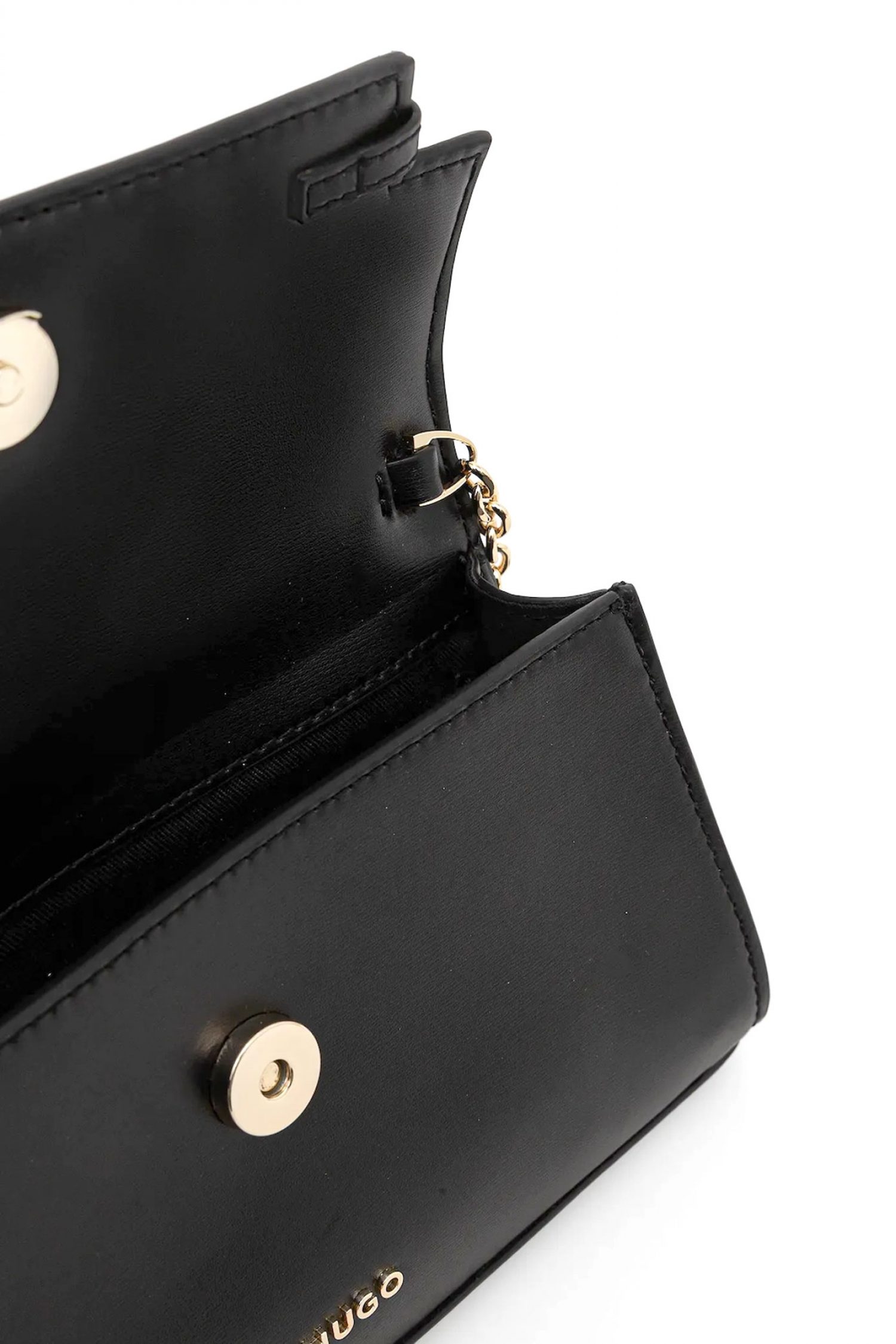 HUGO ΤΣΑΝΤΑ SYNDRA_CLUTCH CROSSBODY LOGO ΜΑΥΡΟ φωτογραφία