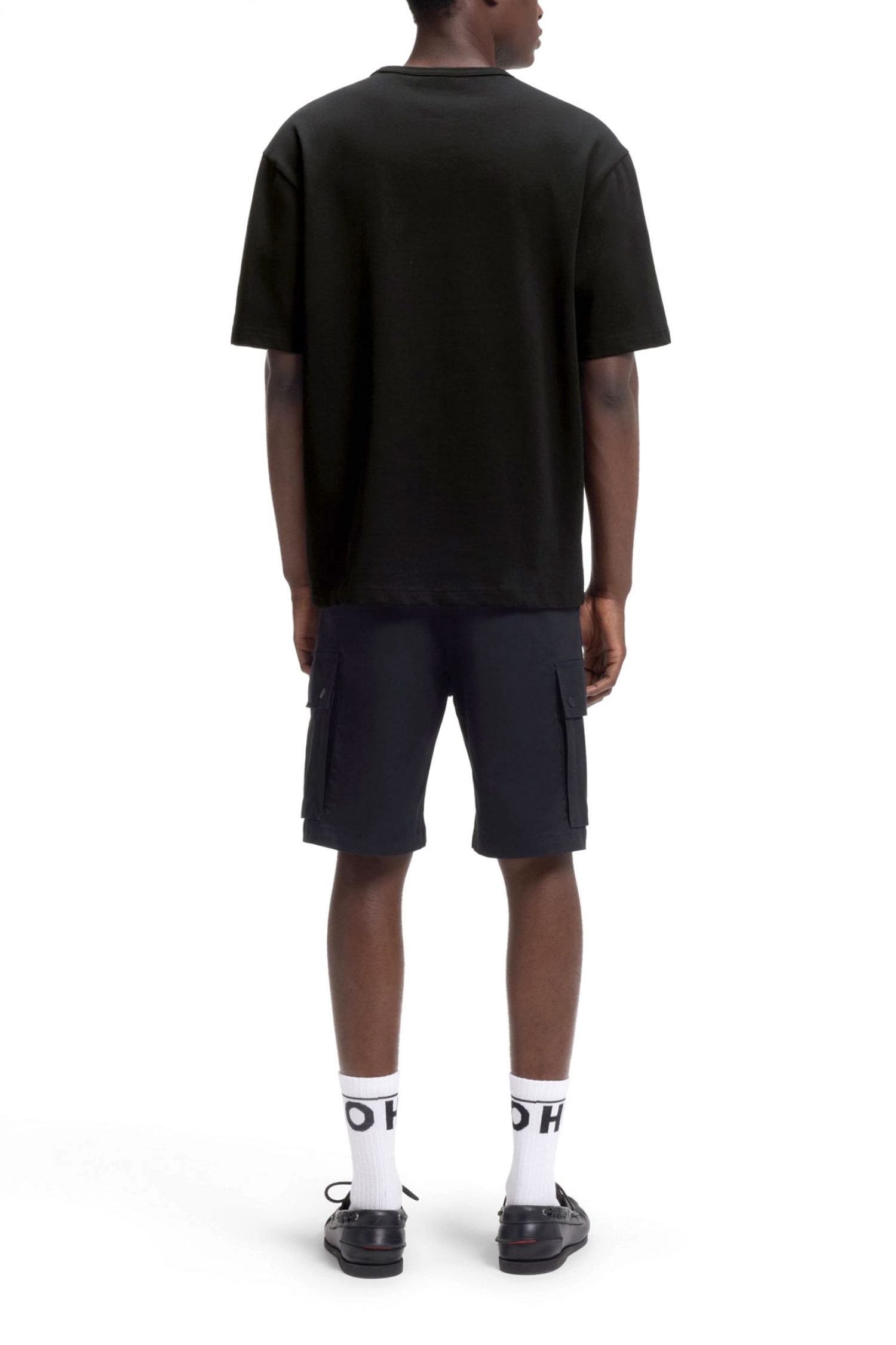 HUGO T-SHIRT DOBUL LOGO SNAKE ΜΑΥΡΟ