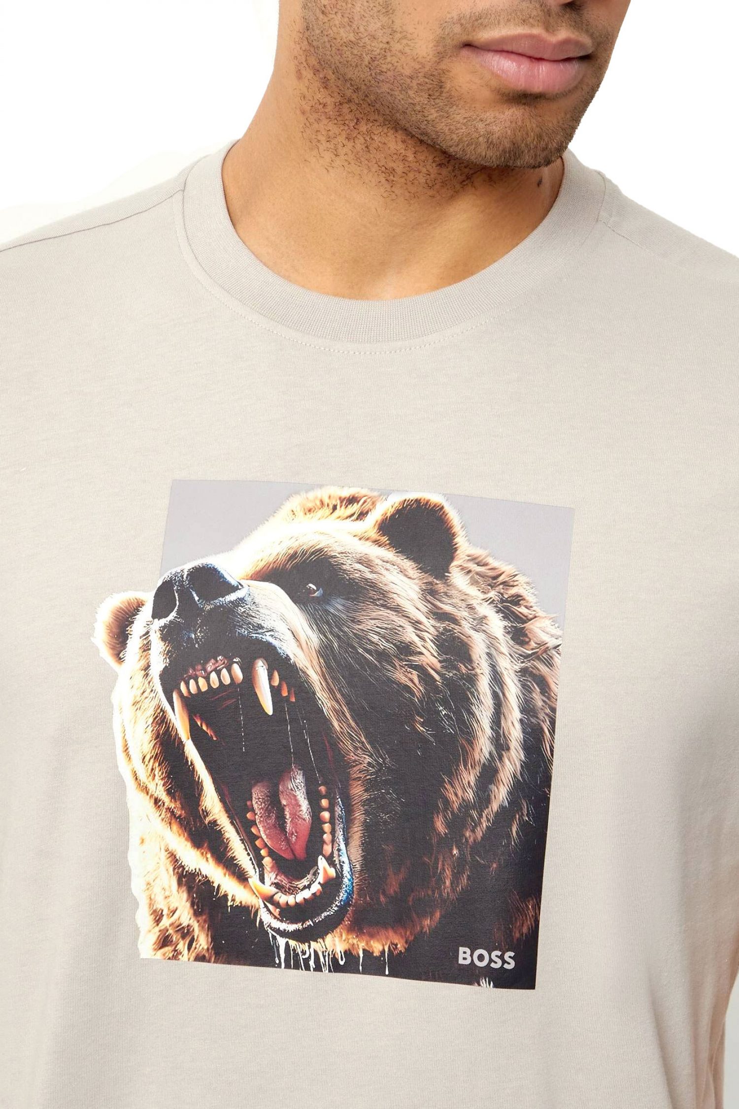 BOSS CASUAL T-SHIRT TE_DOBERBAN ΜΠΕΖ