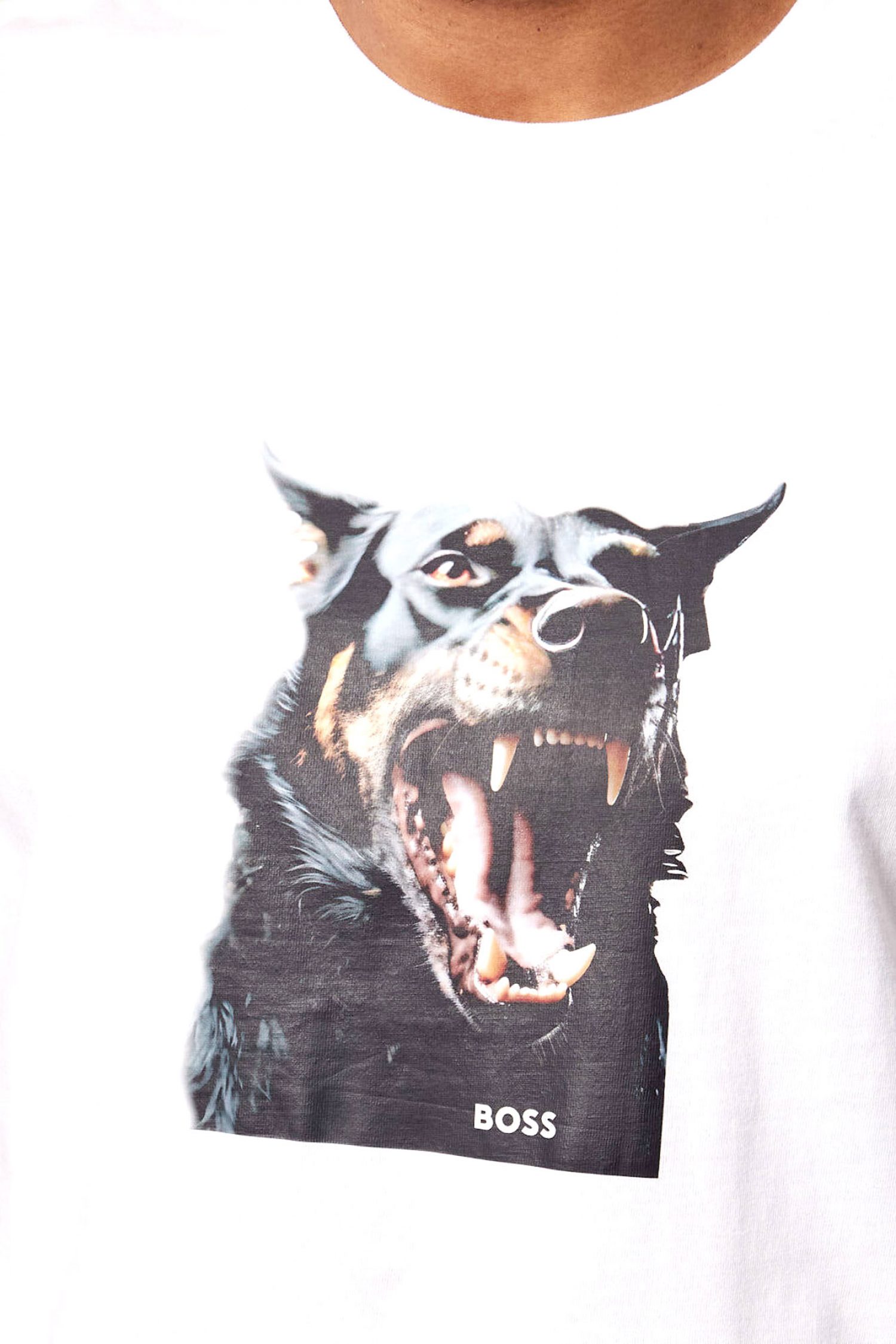 BOSS CASUAL T-SHIRT TE_DOBERBAN ΛΕΥΚΟ