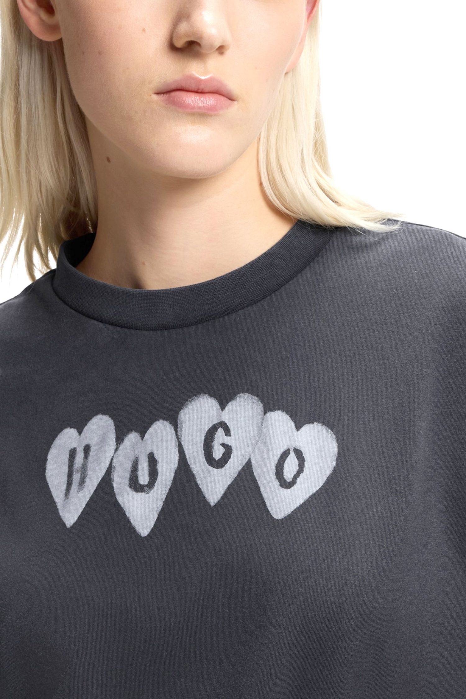 HUGO T-SHIRT VINTAGE TEE_22 LOGO ΜΑΥΡΟ