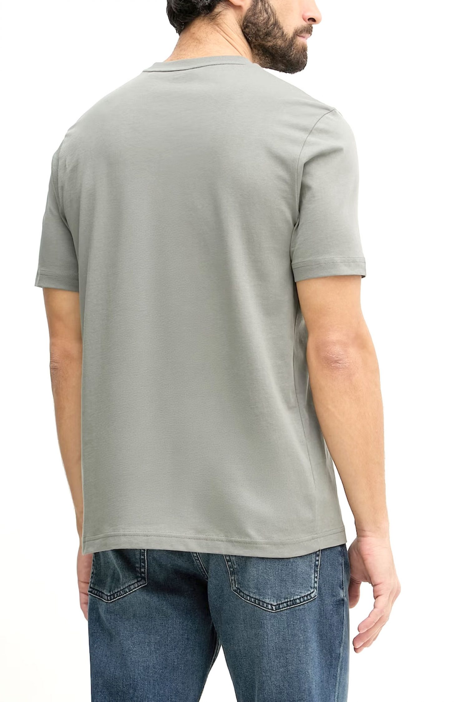 BOSS CASUAL T-SHIRT TE-CREATURE ΓΚΡΙ