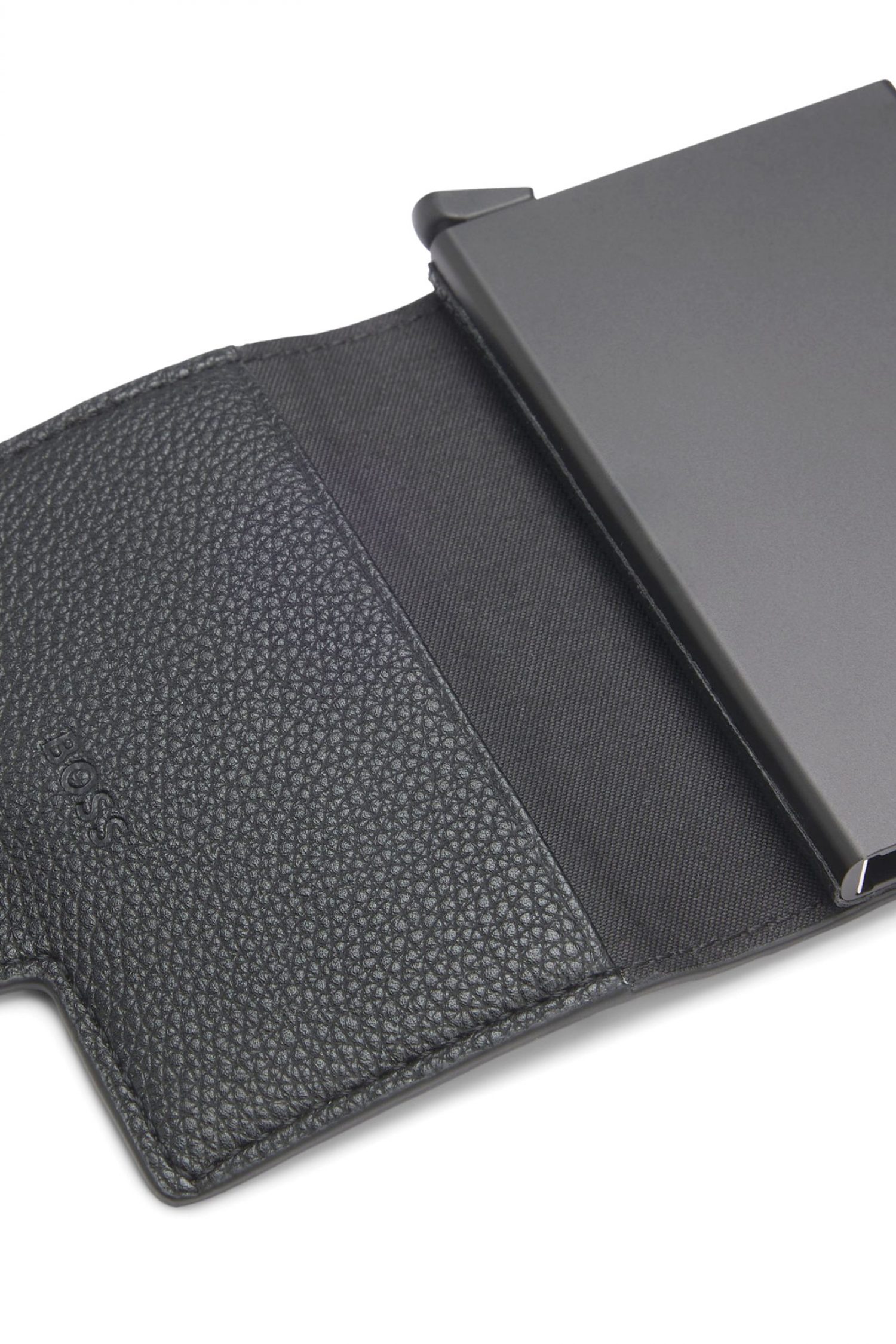 BOSS ΘΗΚΗ ΚΑΡΤΩΝ SMALL LEATHER GIFT SETS ΜΑΥΡΟ