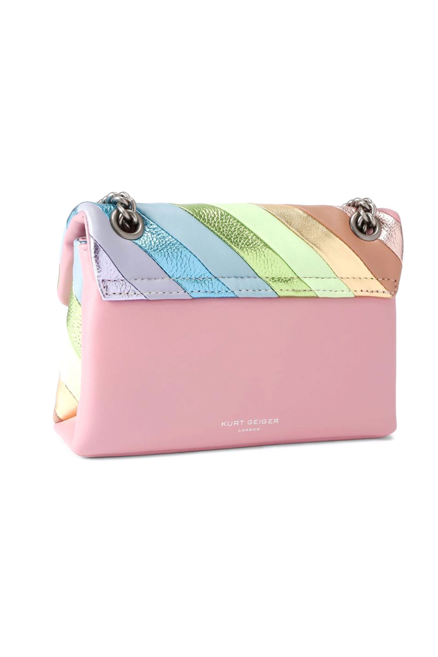 KURT GEIGER ΤΣΑΝΤΑΚΙ CROSSBODY/ΩΜΟΥ LEATHER ΜΙΝΙ KENSINGTON L LOGO ΠΟΛΥΧΡΩΜΟ φωτογραφία