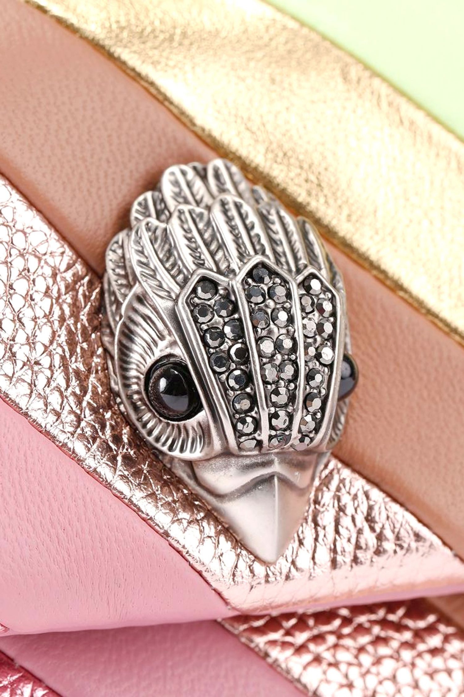 KURT GEIGER ΤΣΑΝΤΑΚΙ CROSSBODY/ΩΜΟΥ LEATHER ΜΙΝΙ KENSINGTON L LOGO ΠΟΛΥΧΡΩΜΟ φωτογραφία