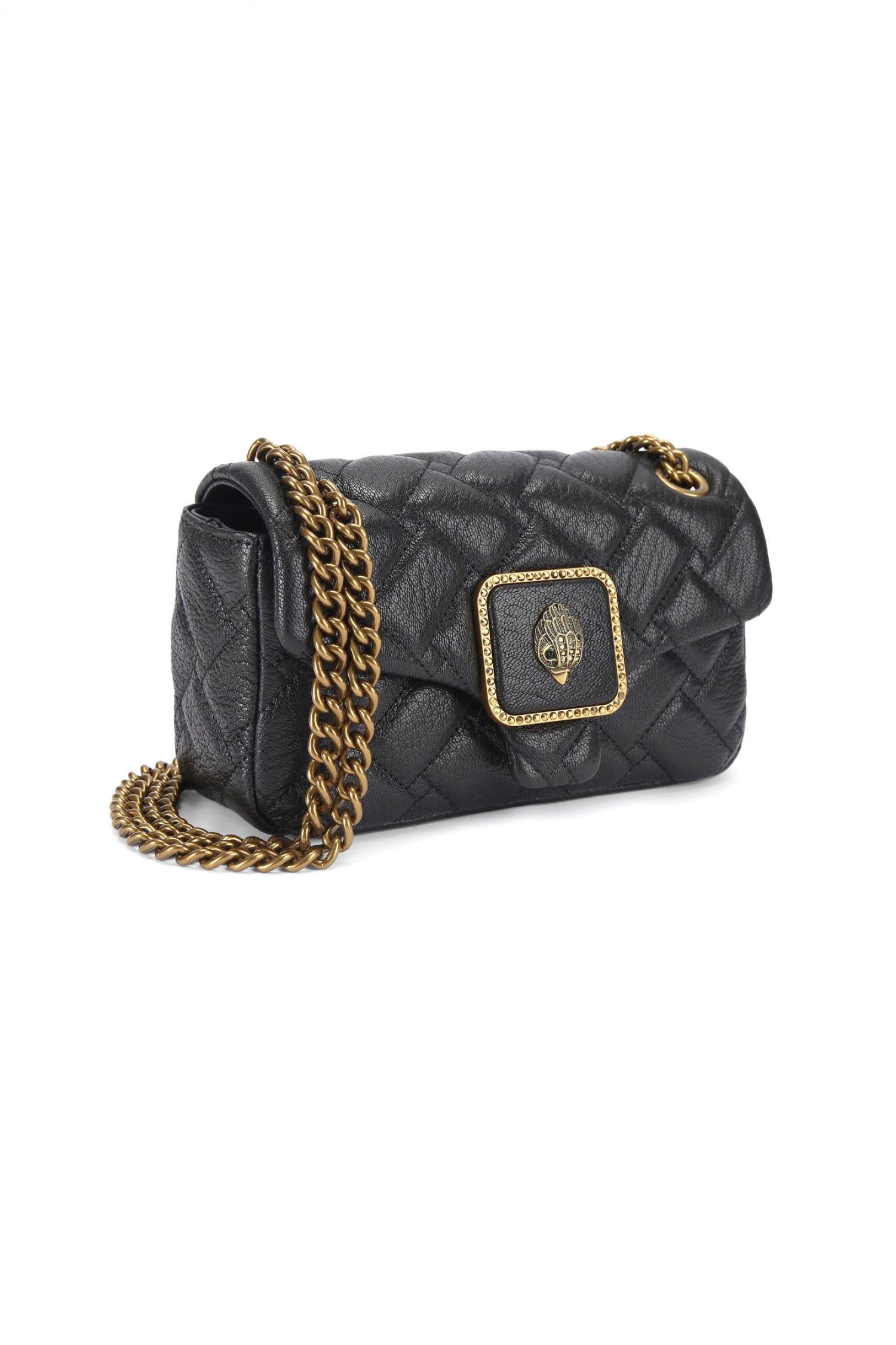 KURT GEIGER ΤΣΑΝΤΑKI CROSSBODY/ΩΜΟΥ FABRIC MΙΝΙ KENSINGTON KAΠΙΤΟΜΕ ΑΛΥΣΙΔΑ LOGO ΜΑΥΡΟ φωτογραφία