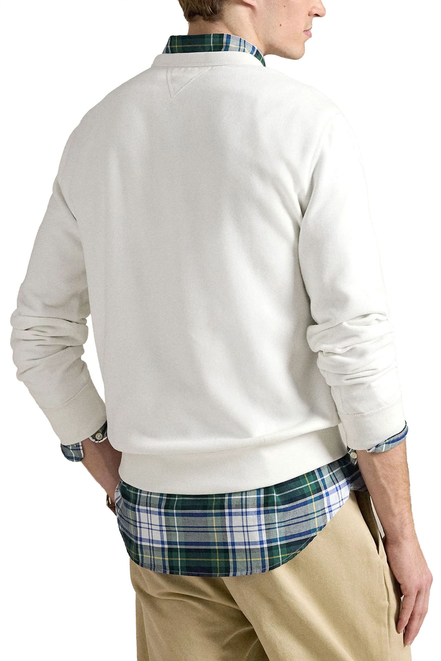 RALPH LAUREN ΦΟΥΤΕΡ CREW NECK LOGO ΛΕΥΚΟ