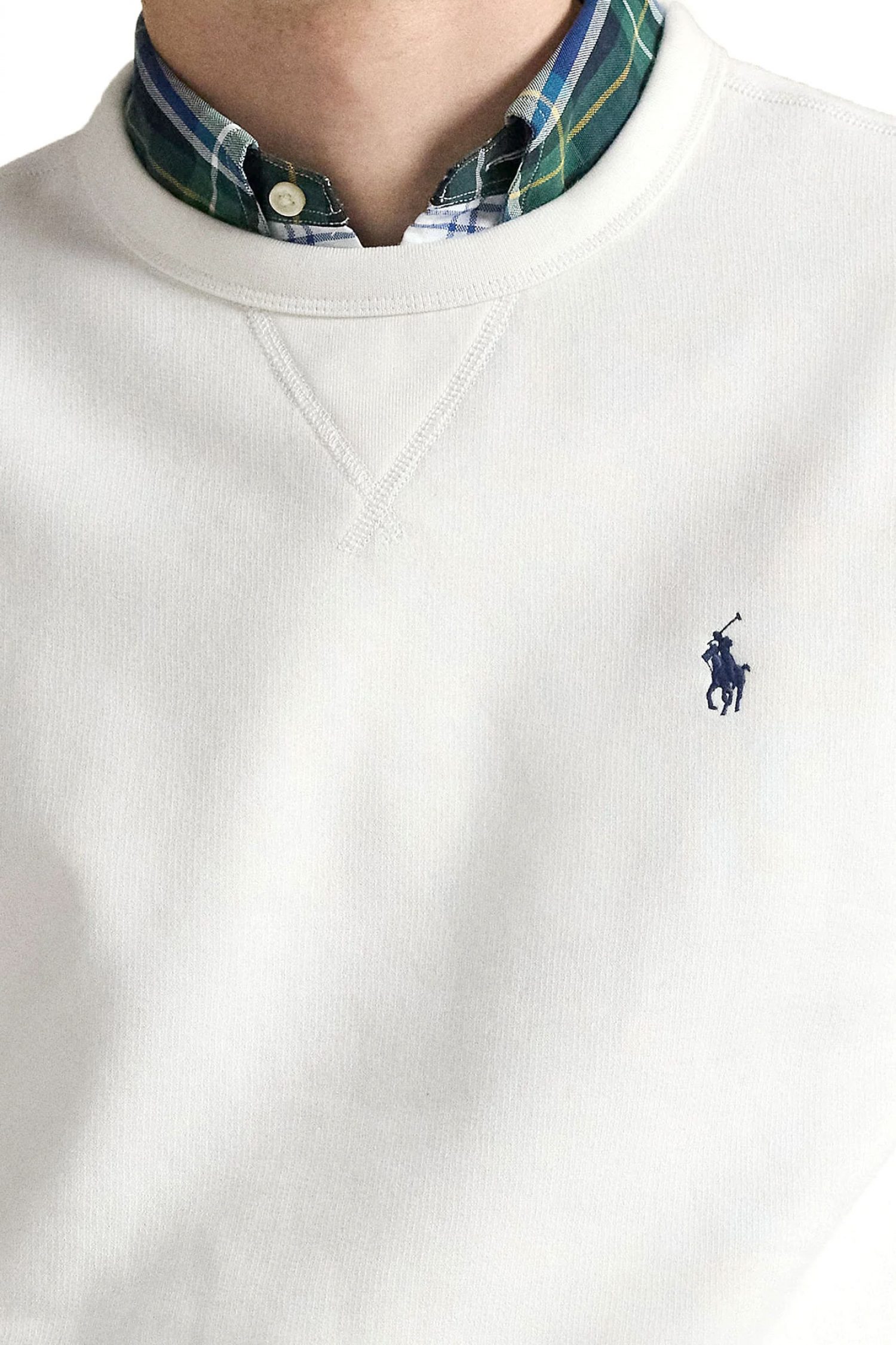 RALPH LAUREN ΦΟΥΤΕΡ CREW NECK LOGO ΛΕΥΚΟ
