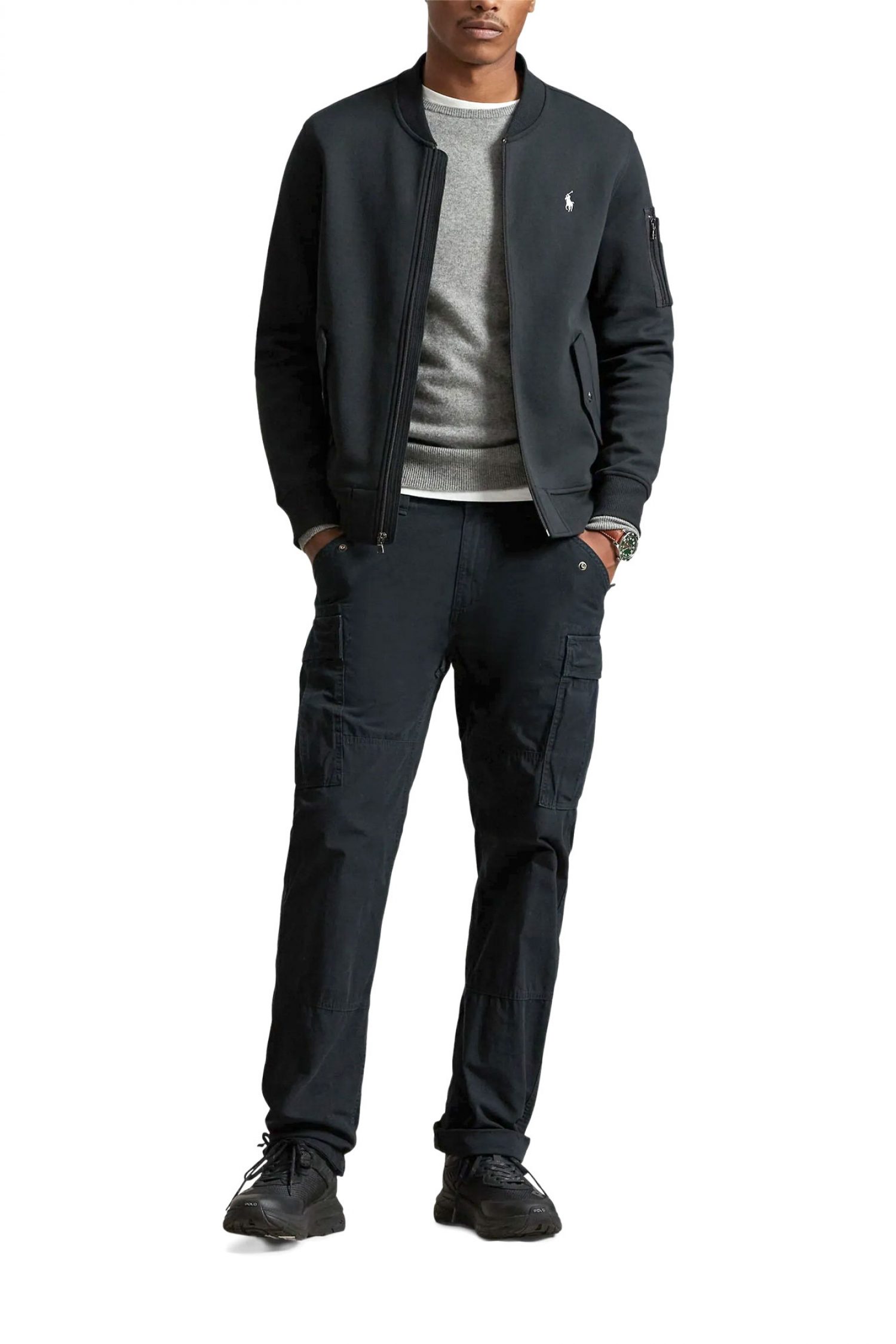 RALPH LAUREN ΦΟΥΤΕΡ FULLZIP LOGO ΜΑΥΡΟ