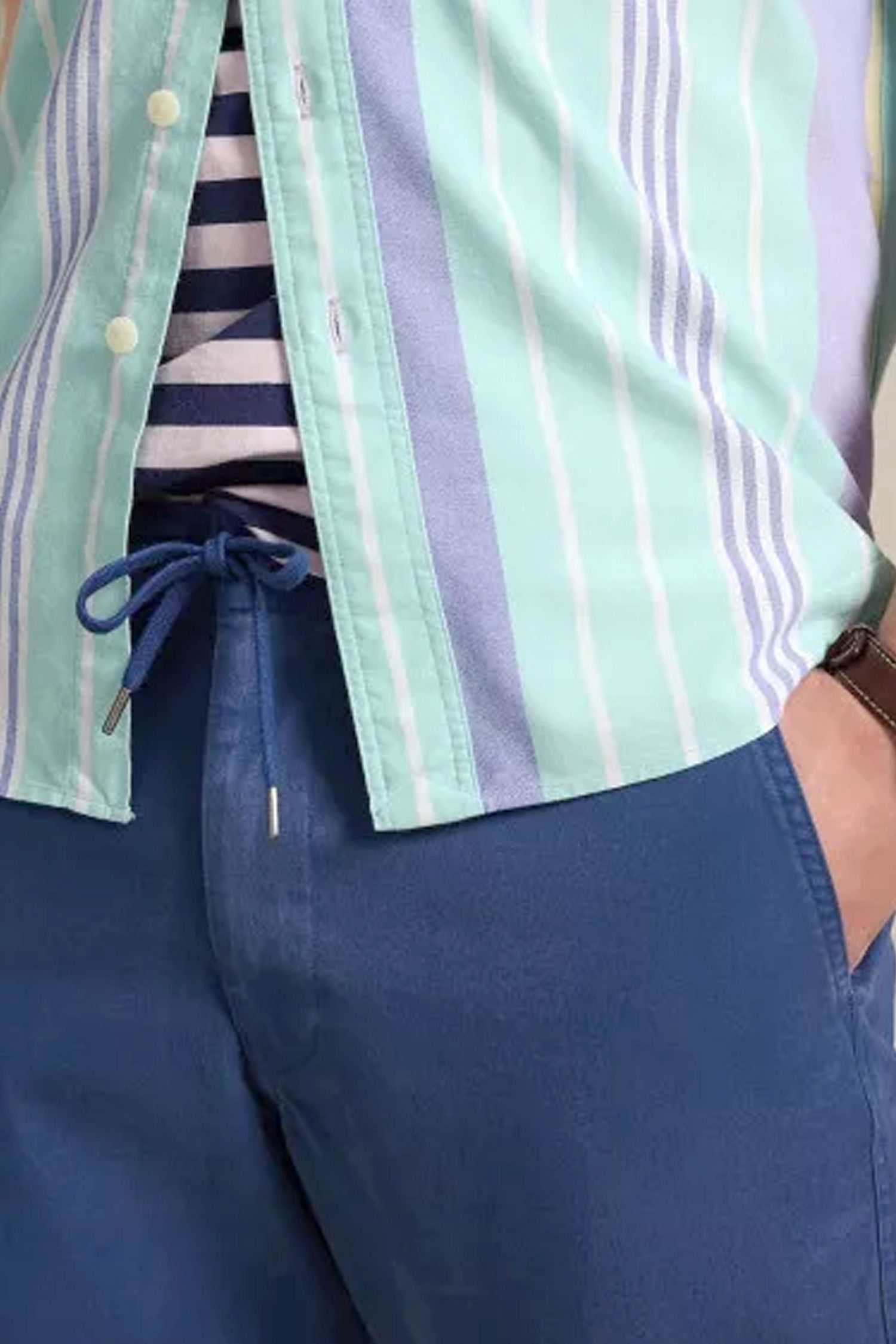 RALPH LAUREN ΠΑΝΤΕΛΟΝΙ CHINO ΛΑΣΤΙΧΟ ΜΕΣΗ CLASSIC FIT PREPSTER STRETCH ΡΑΦ ΜΠΛΕ