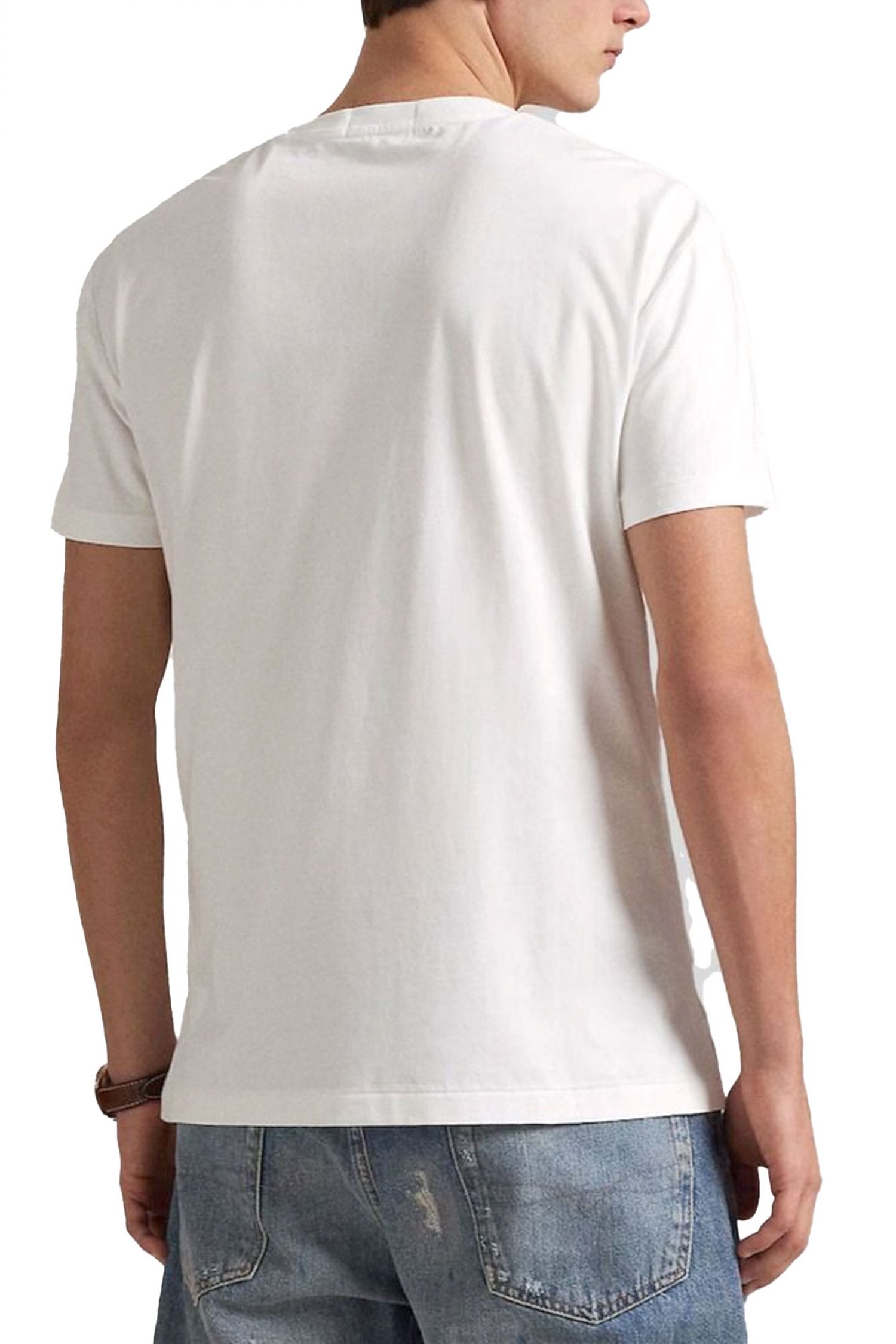 RALPH LAUREN T-SHIRT CLASSIC FIT LOGO ΛΕΥΚΟ