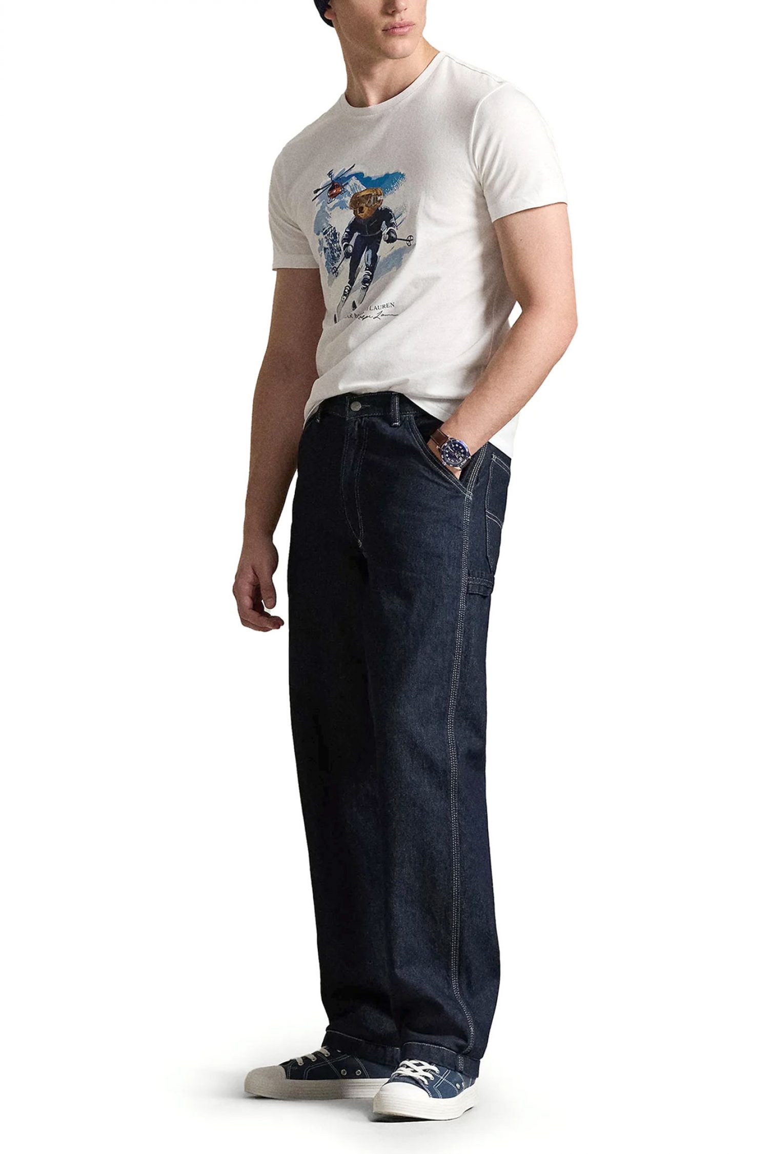 RALPH LAUREN T-SHIRT LOGO BEAR ΛΕΥΚΟ