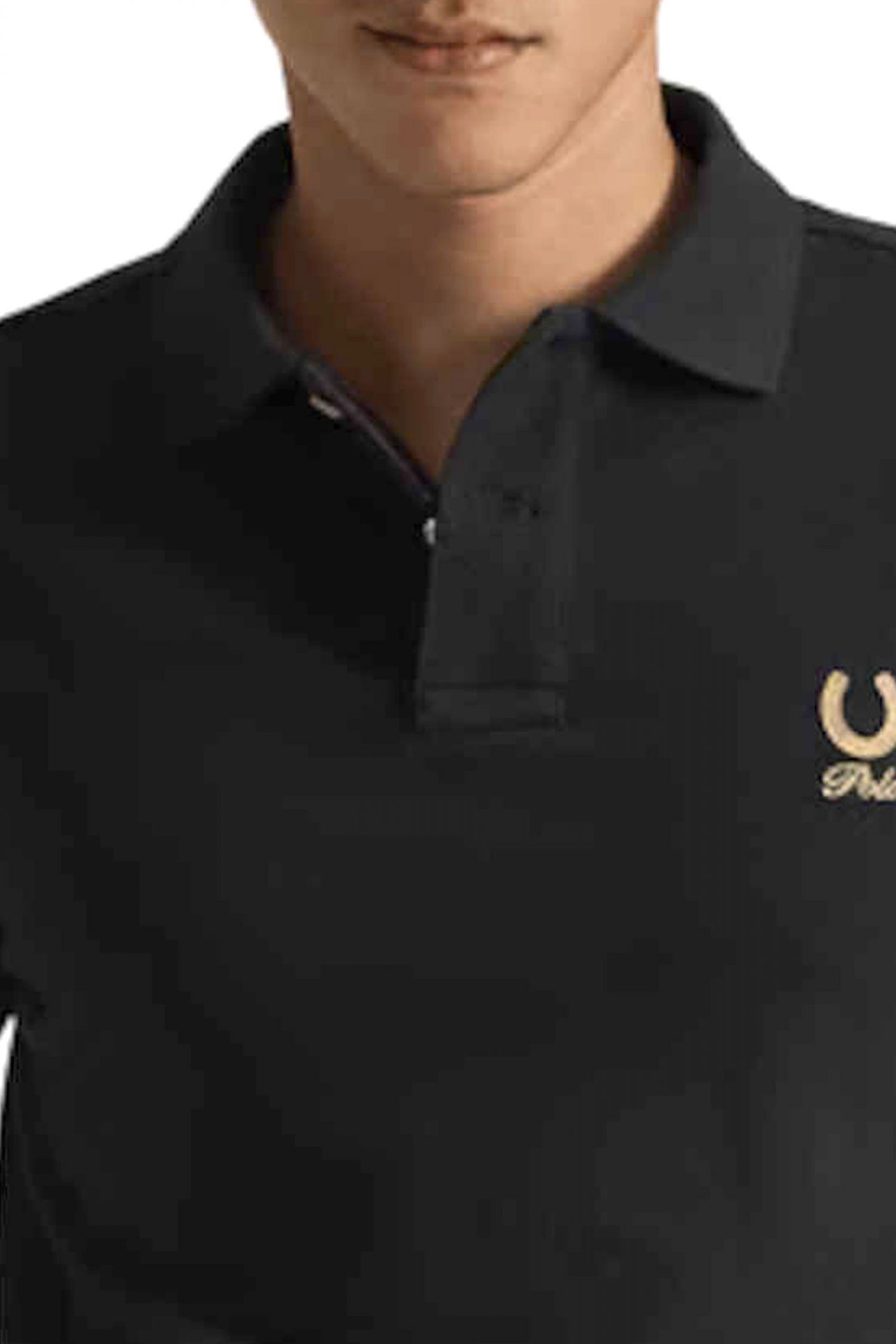 RALPH LAUREN POLO CUSTOM SLIM FIT ΜΑΥΡΟ