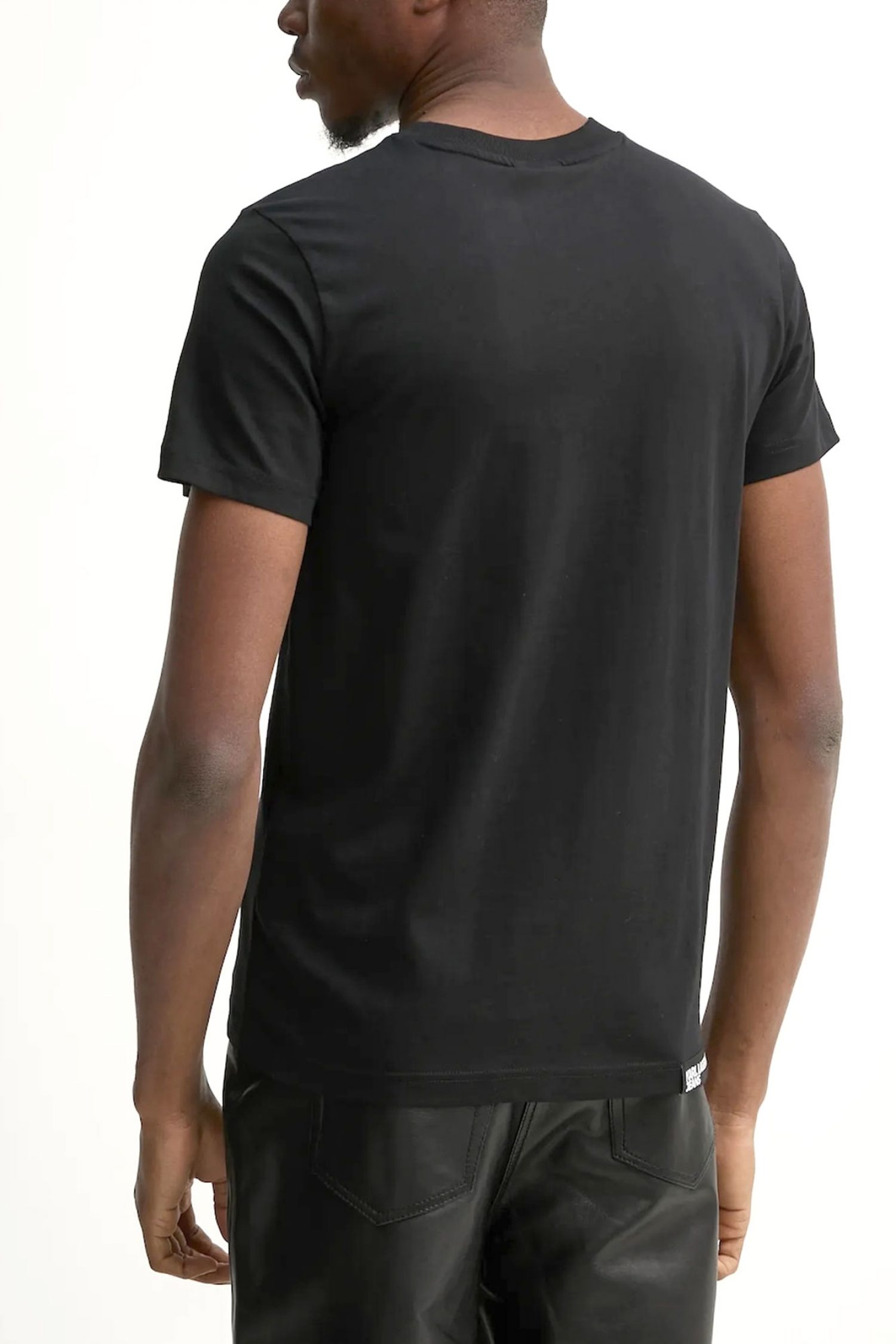 KARL LAGERFELD JEANS T-SHIRT SLIM FIT SS TEE ΣΚΟΥΡΟ ΜΠΛΕ