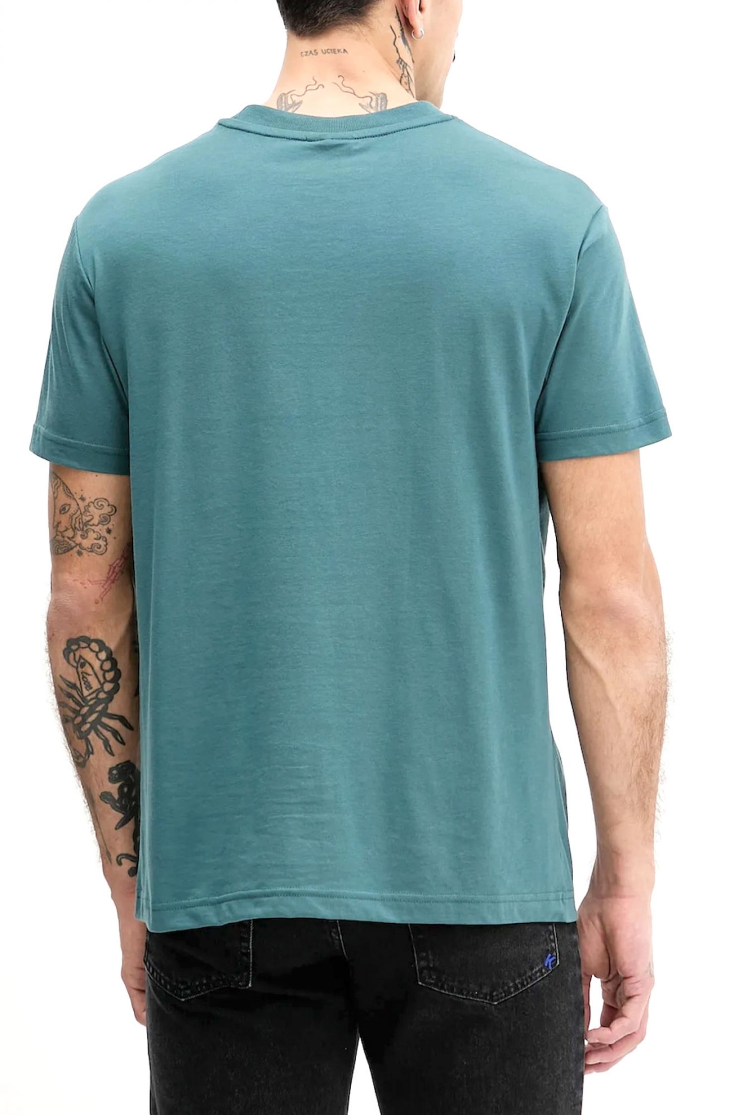 KARL LAGERFELD JEANS T-SHIRT REGULAR FIT MONOGRAM TEE ΠΡΑΣΙΝΟ