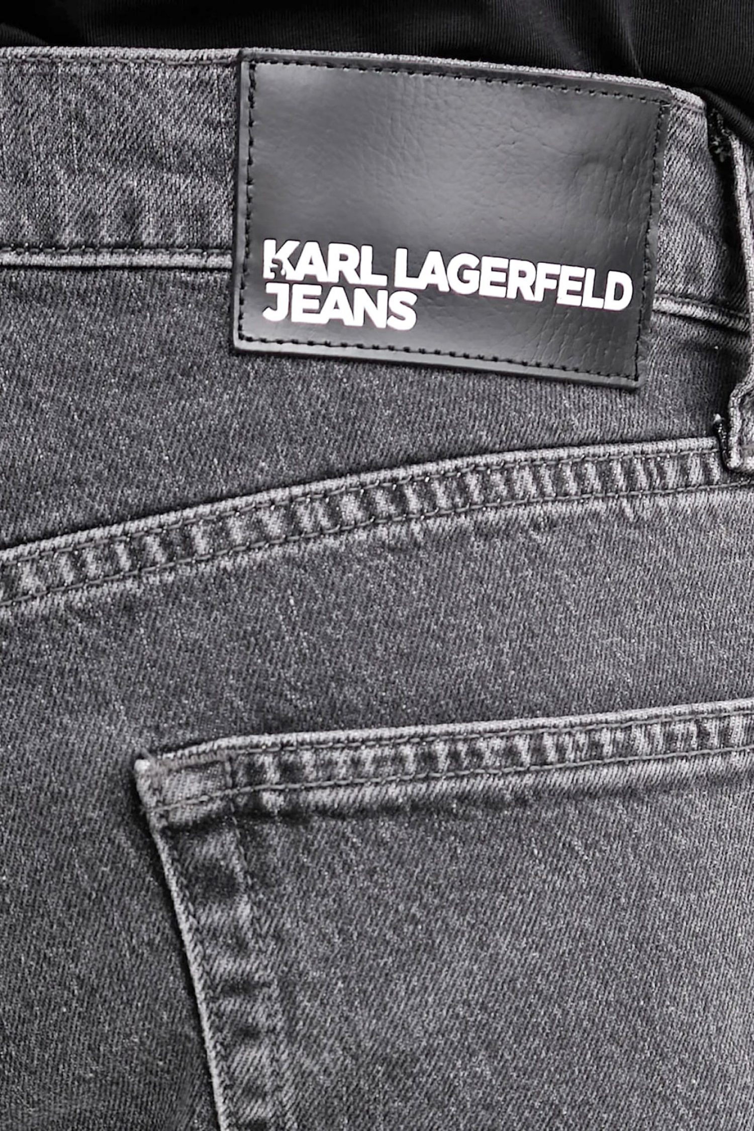 KARL LAGERFELD JEANS ΠΑΝΤΕΛΟΝΙ JEANS TAPERED DENIM ΣΚΟΥΡΟ ΓΚΡΙ