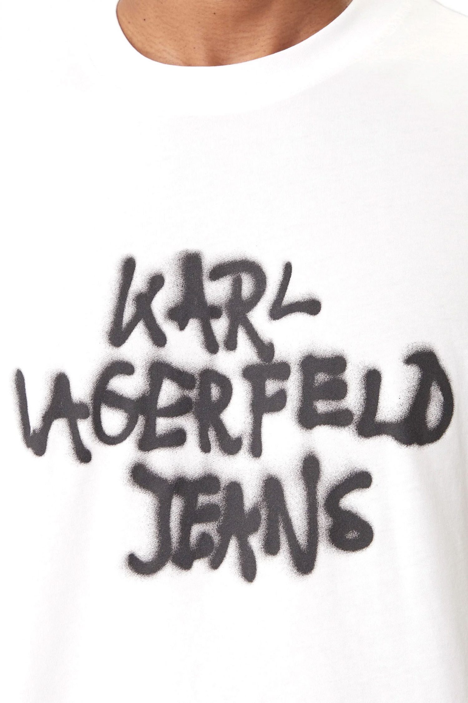 KARL LAGERFELD JEANS T-SHIRT REGULAR FIT SS GRAFFITI TEE ΛΕΥΚΟ
