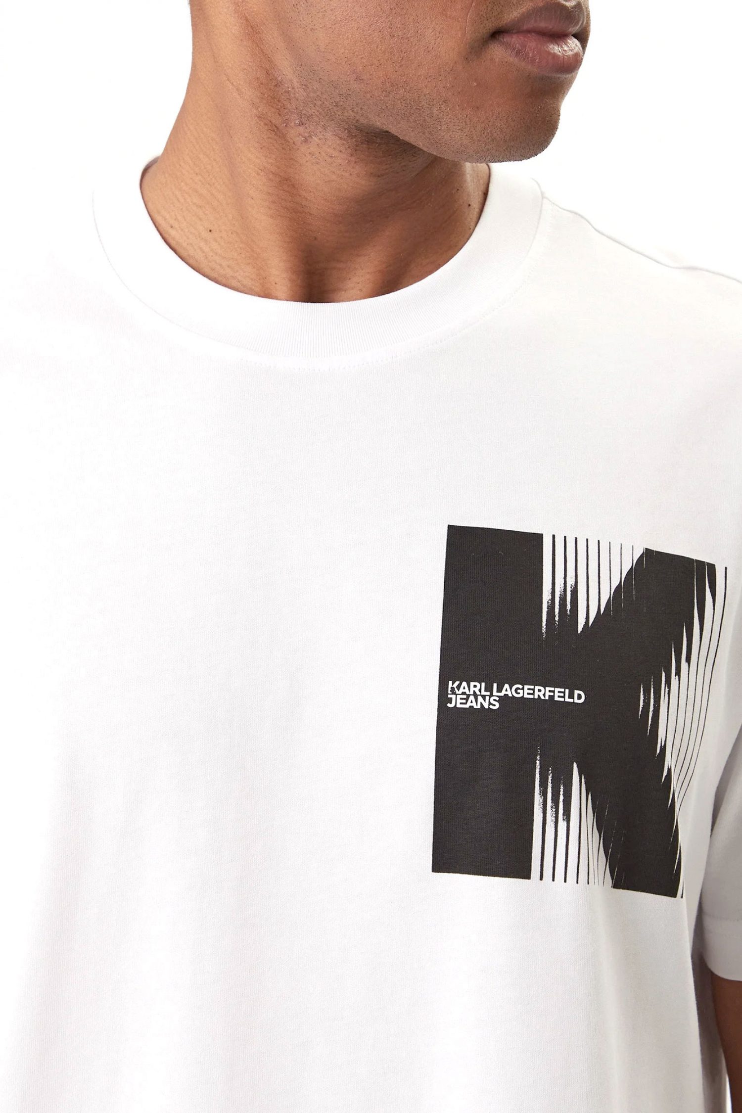 KARL LAGERFELD JEANS T-SHIRT REGULAR FIT SS K LOGO TEE ΛΕΥΚΟ