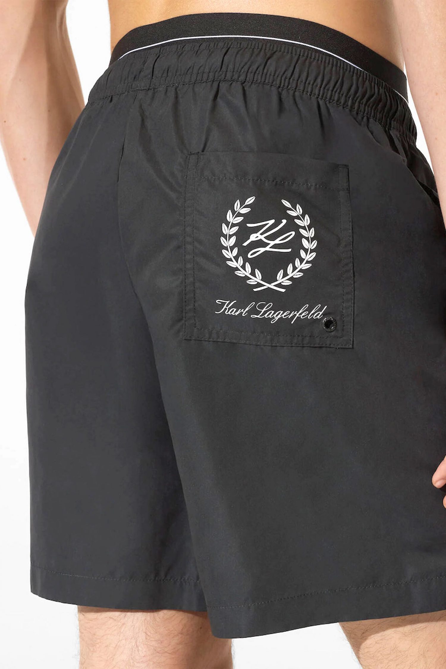 KARL LAGERFELD ΜΑΓΙΩ HOTEL KARL CREST MED BOARDSHORT ΜΑΥΡΟ