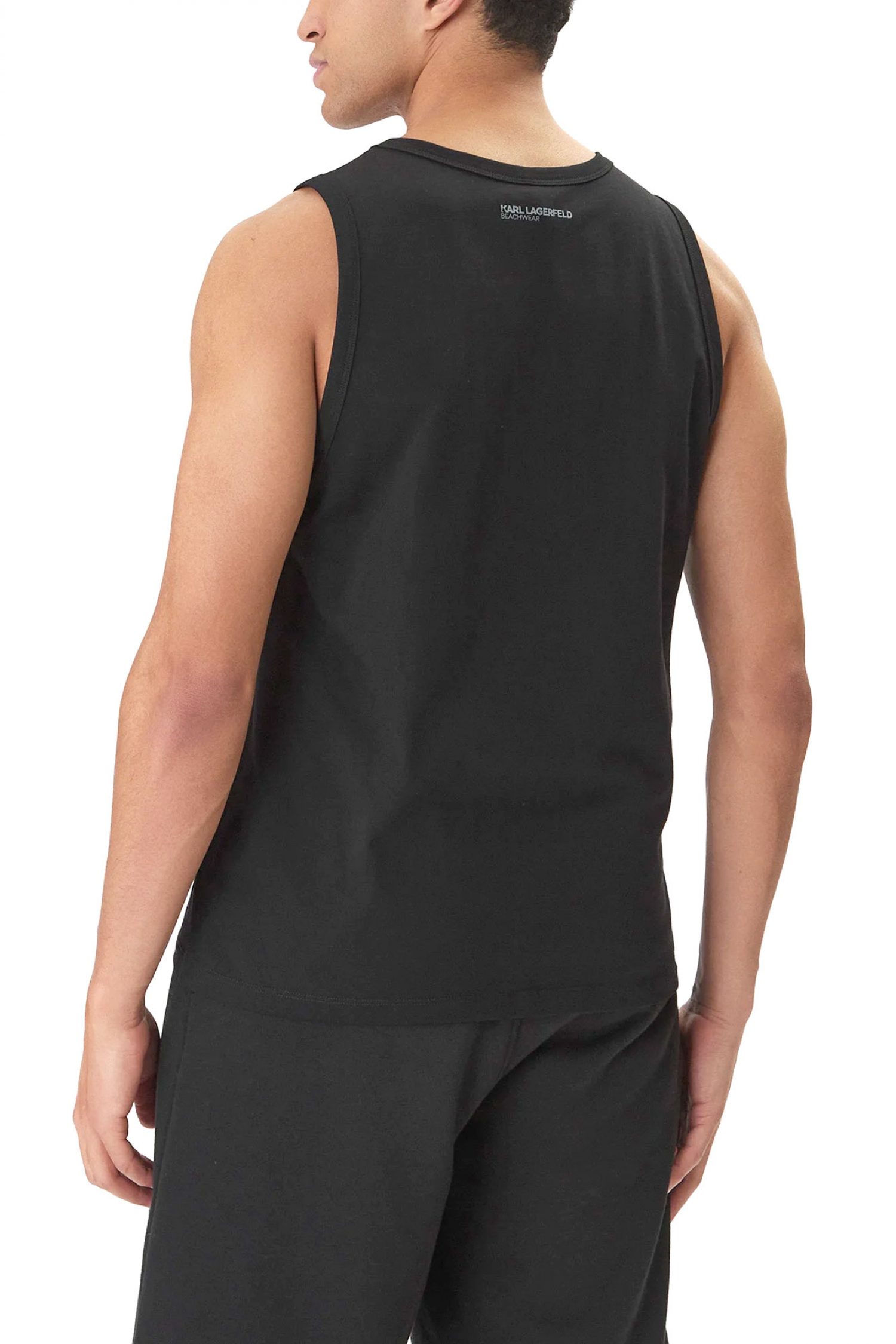 KARL LAGERFELD TOP IKON SHINE BEACH TANK ΜΑΥΡΟ