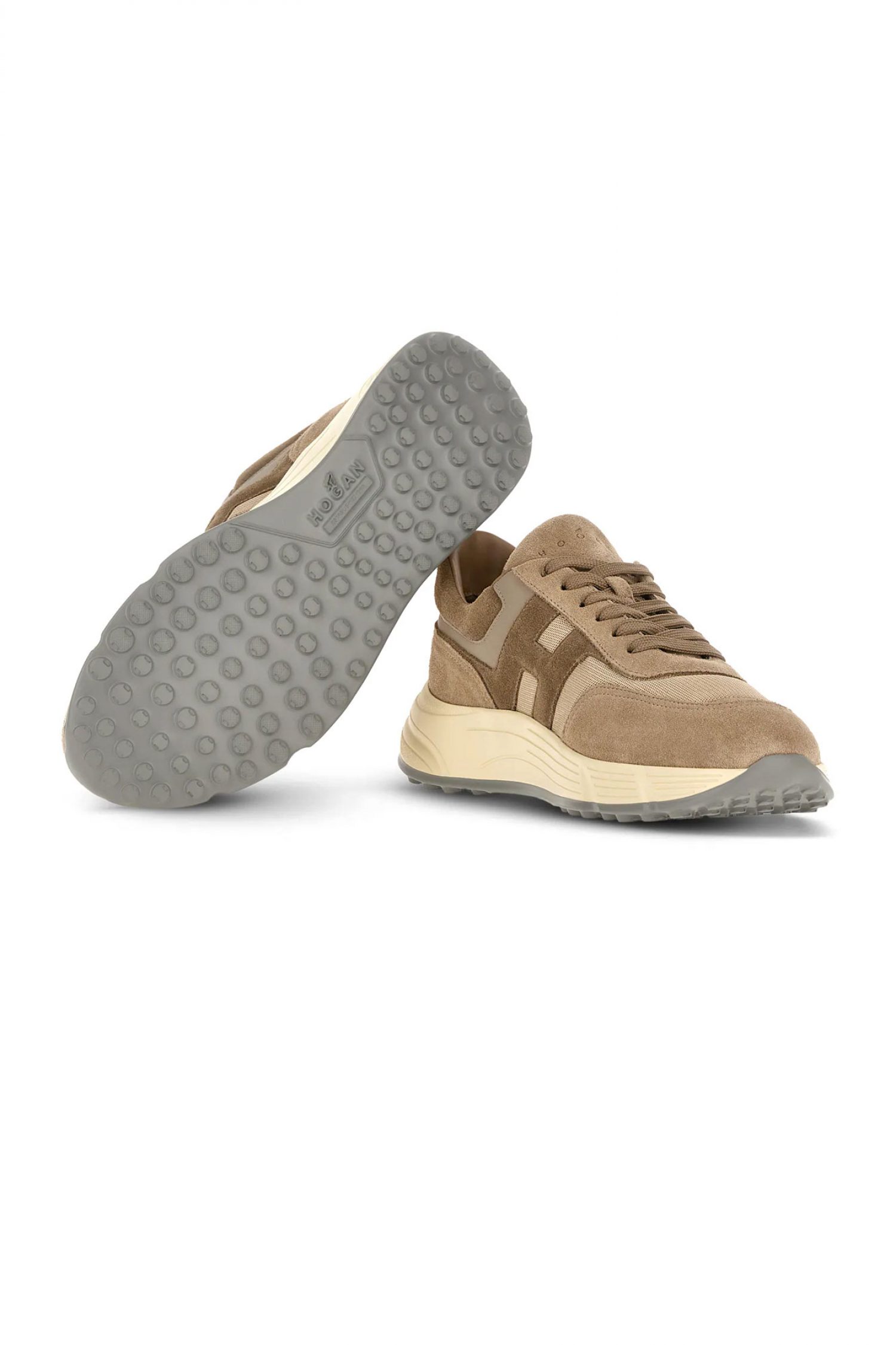 HOGAN ΠΑΠΟΥΤΣΙΑ SNEAKERS HYPERLIGHT ALLAC NUOVA ΔΕΡΜΑ ΜΠΕΖ