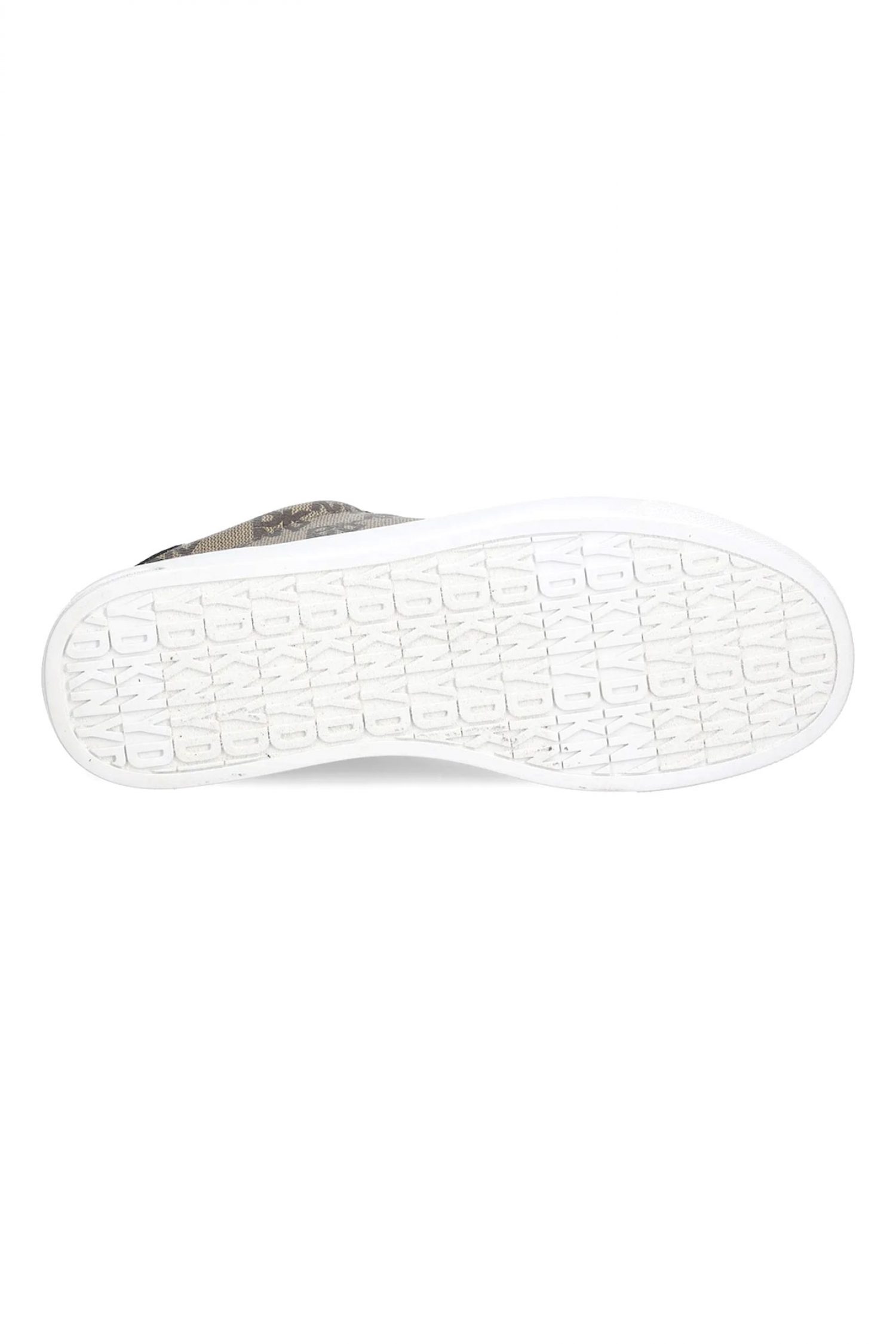 DKNY ΠΑΠΟΥΤΣΙΑ SNEAKERS LOW ARISELLE LACE UP S ALL OVER LOGO ΜΠΕΖ-ΚΑΦΕ