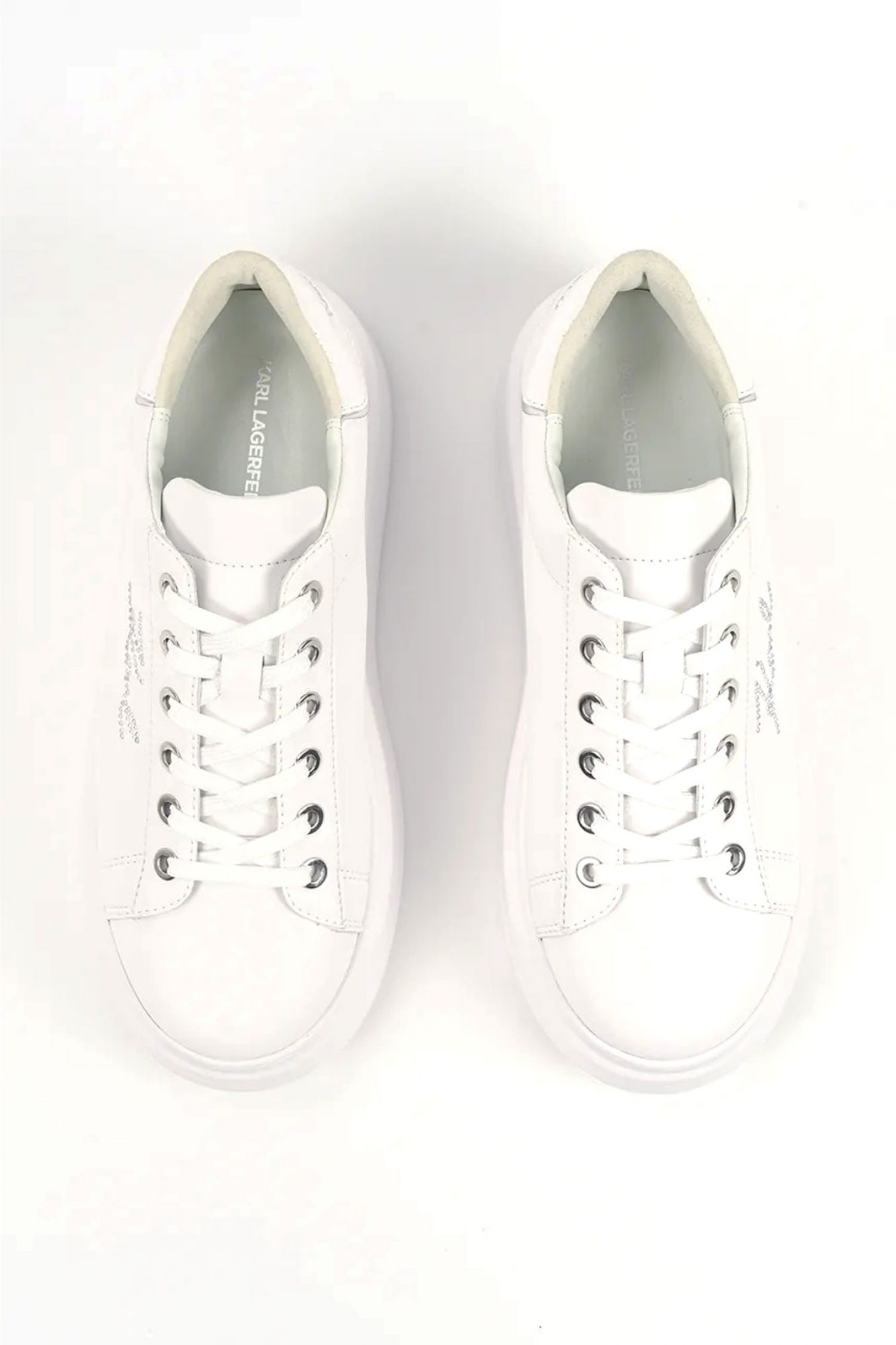 KARL LAGERFELD ΠΑΠΟΥΤΣΙΑ SNEAKERS ΑΝΑΚΑPRI LOGO ΛΕΥΚΟ φωτογραφία