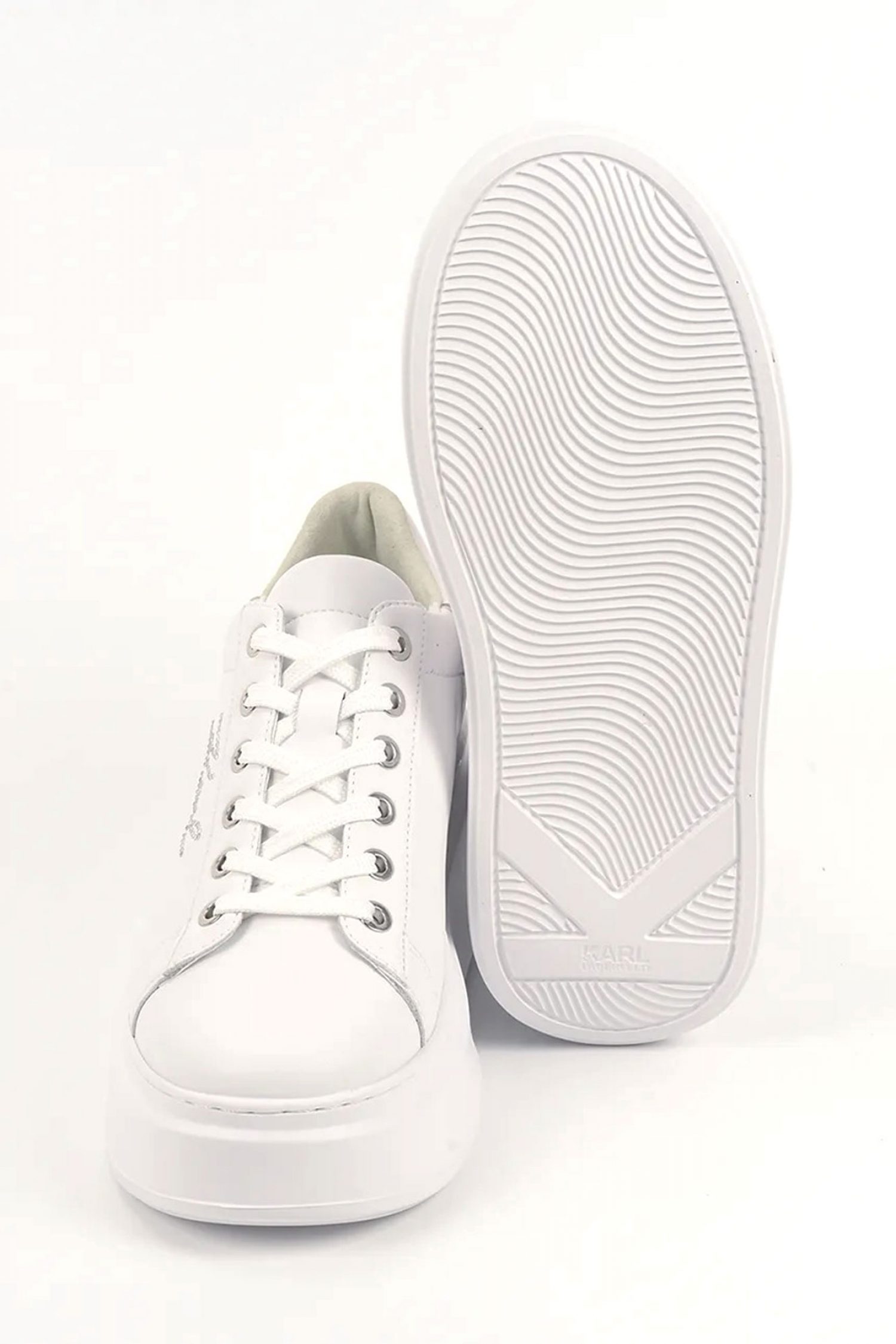 KARL LAGERFELD ΠΑΠΟΥΤΣΙΑ SNEAKERS ΑΝΑΚΑPRI LOGO ΛΕΥΚΟ φωτογραφία