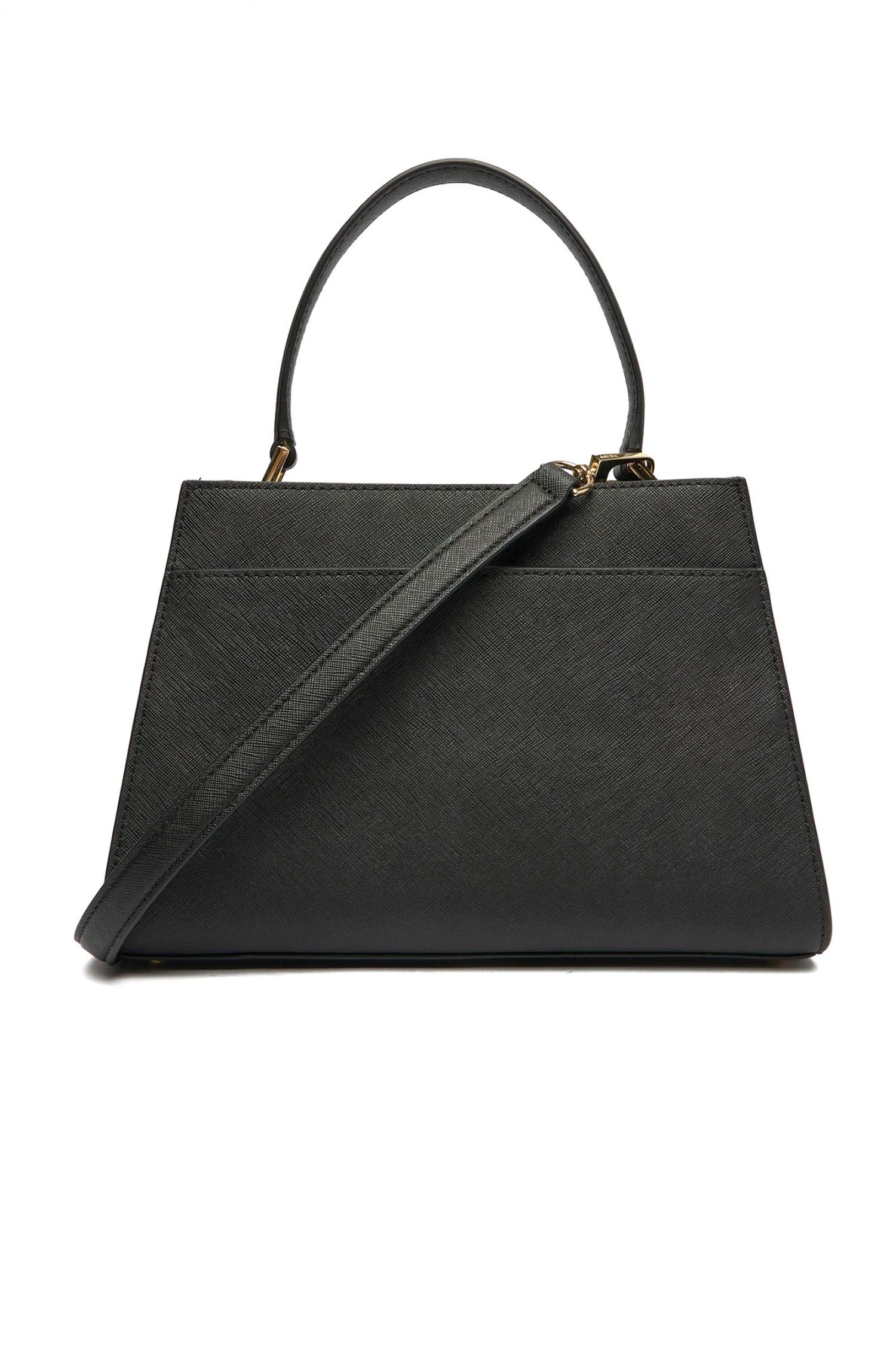 DKNY ΤΣΑΝΤΑ ΧΕΙΡΟΣ/CROSSBODY FOSTER MD SATCHEL ΔΕΡΜΑ LOGO ΜΑΥΡΟ