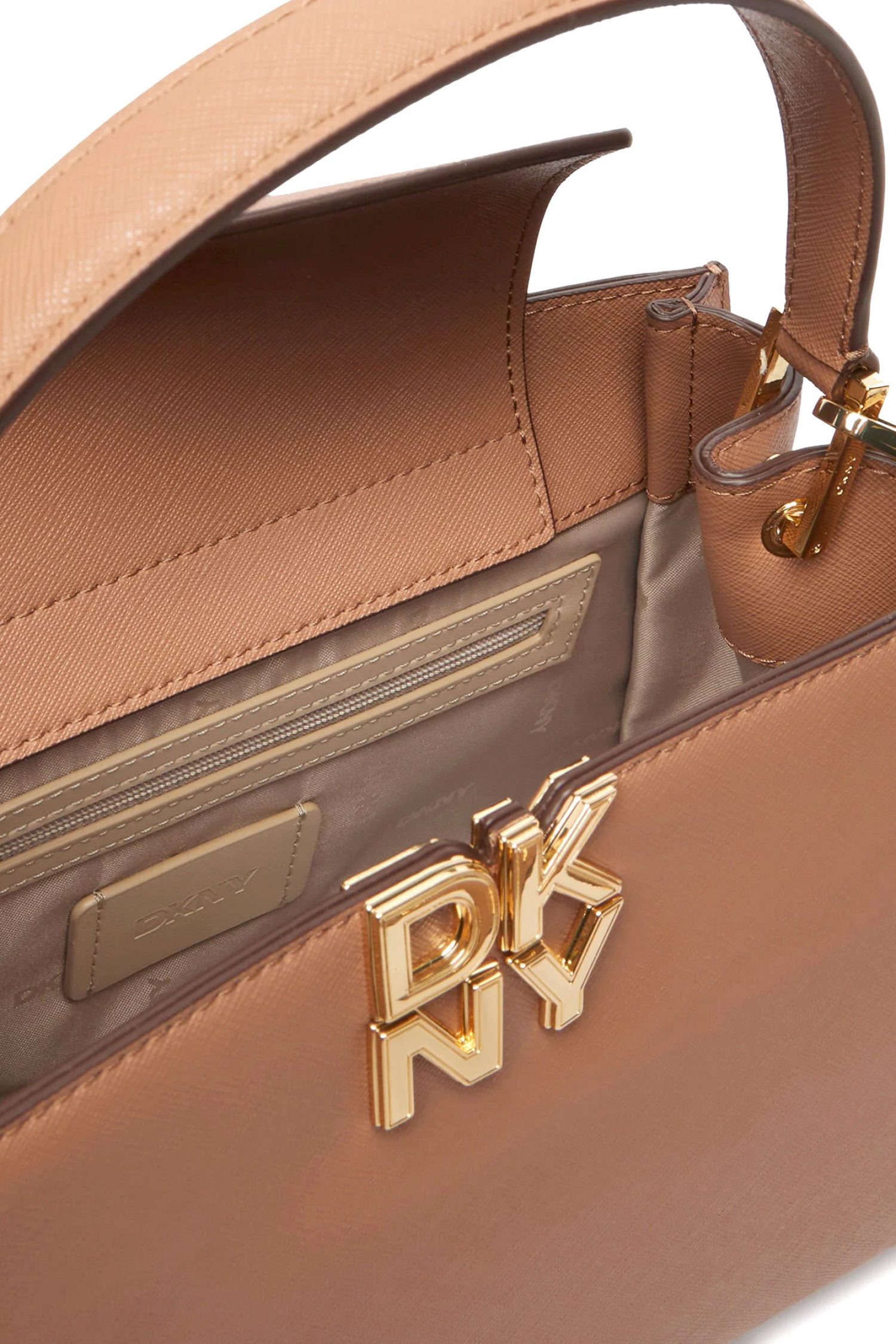 DKNY ΤΣΑΝΤΑ ΧΕΙΡΟΣ/CROSSBODY FOSTER SATCHEL ΔΕΡΜΑ LOGO ΤΑΜΠΑ