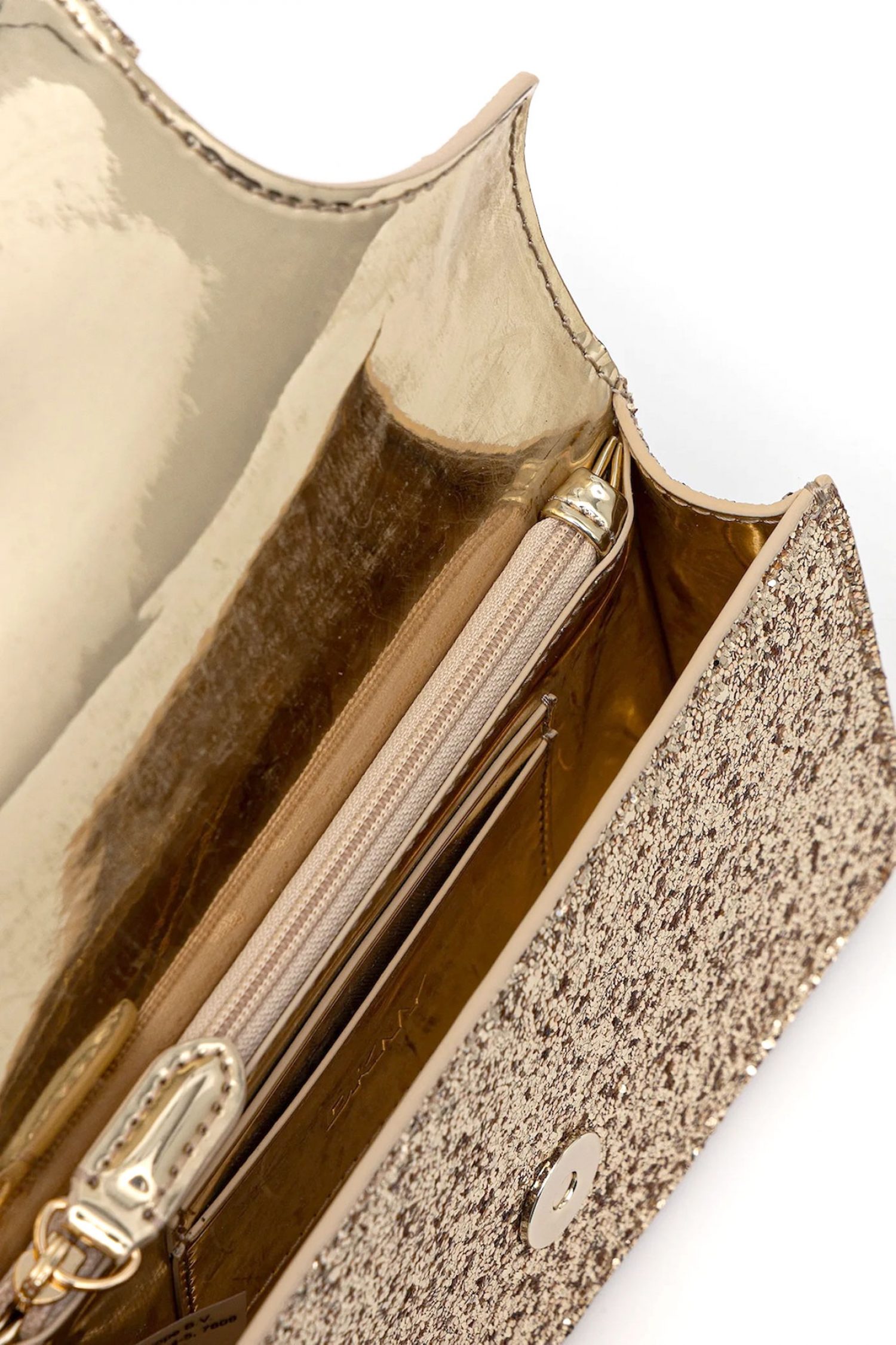 DKNY ΤΣΑΝΤΑ AVRIL WALLET ON A ST CROSSBODY LOGO ΧΡΥΣΟ