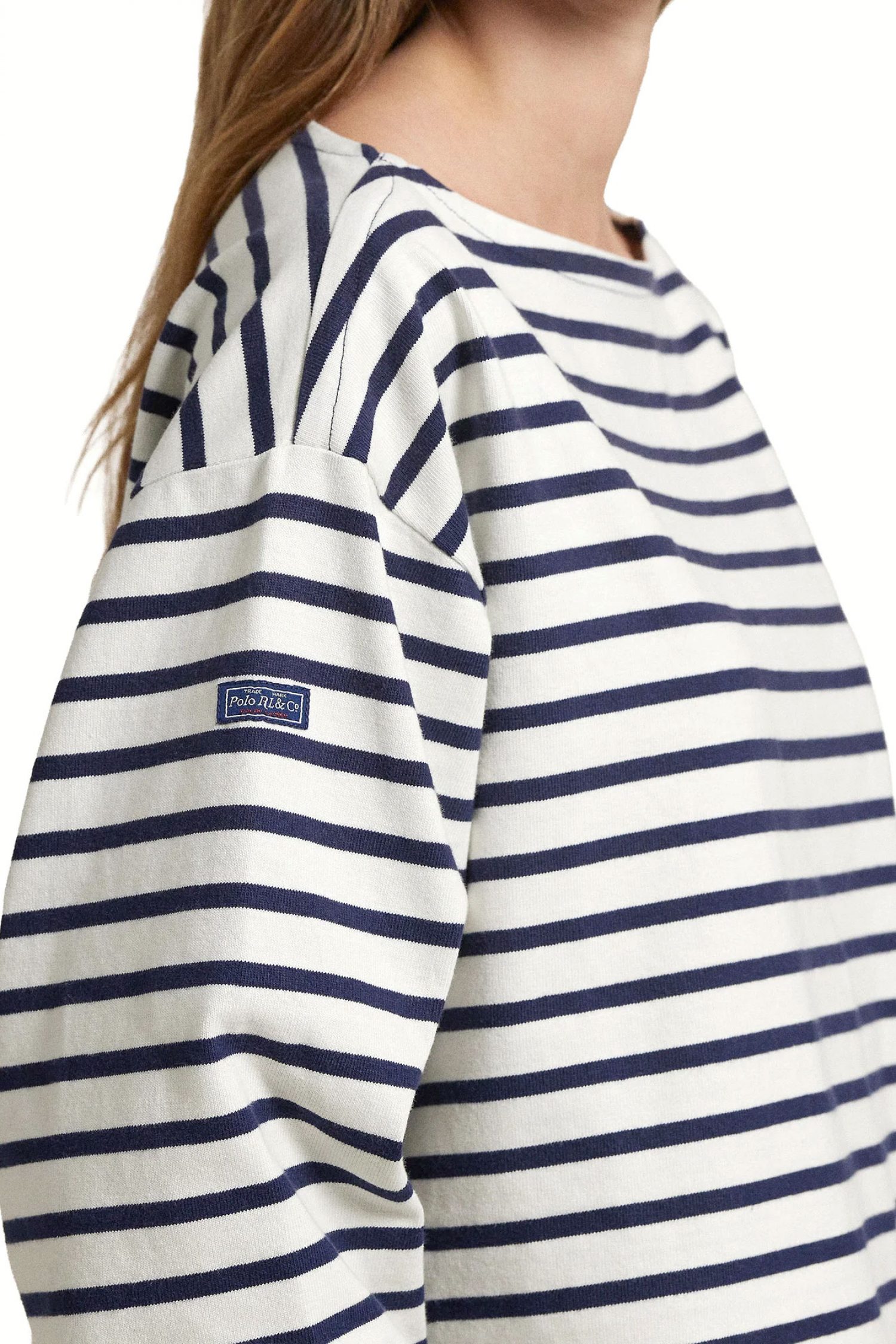 RALPH LAUREN ΦΟΥΤΕΡ CROPPED ΡΙΓΕ CLASSICS ΛΕΥΚΟ-ΜΠΛΕ φωτογραφία