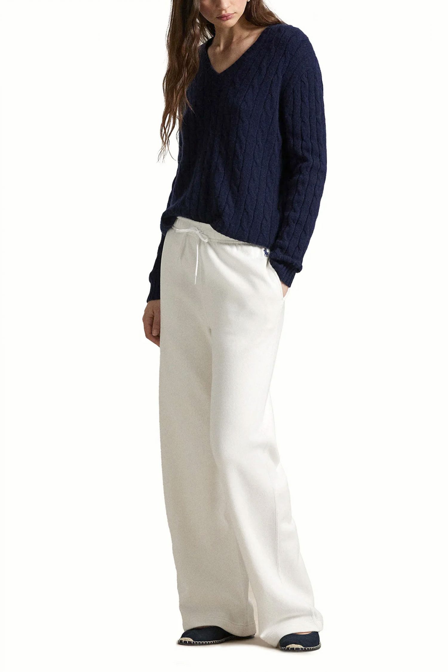 RALPH LAUREN ΠΑΝΤΕΛΟΝΙ ΦΟΡΜΑ CLASSICS WD LG FL PT LOGO ΛΕΥΚΟ