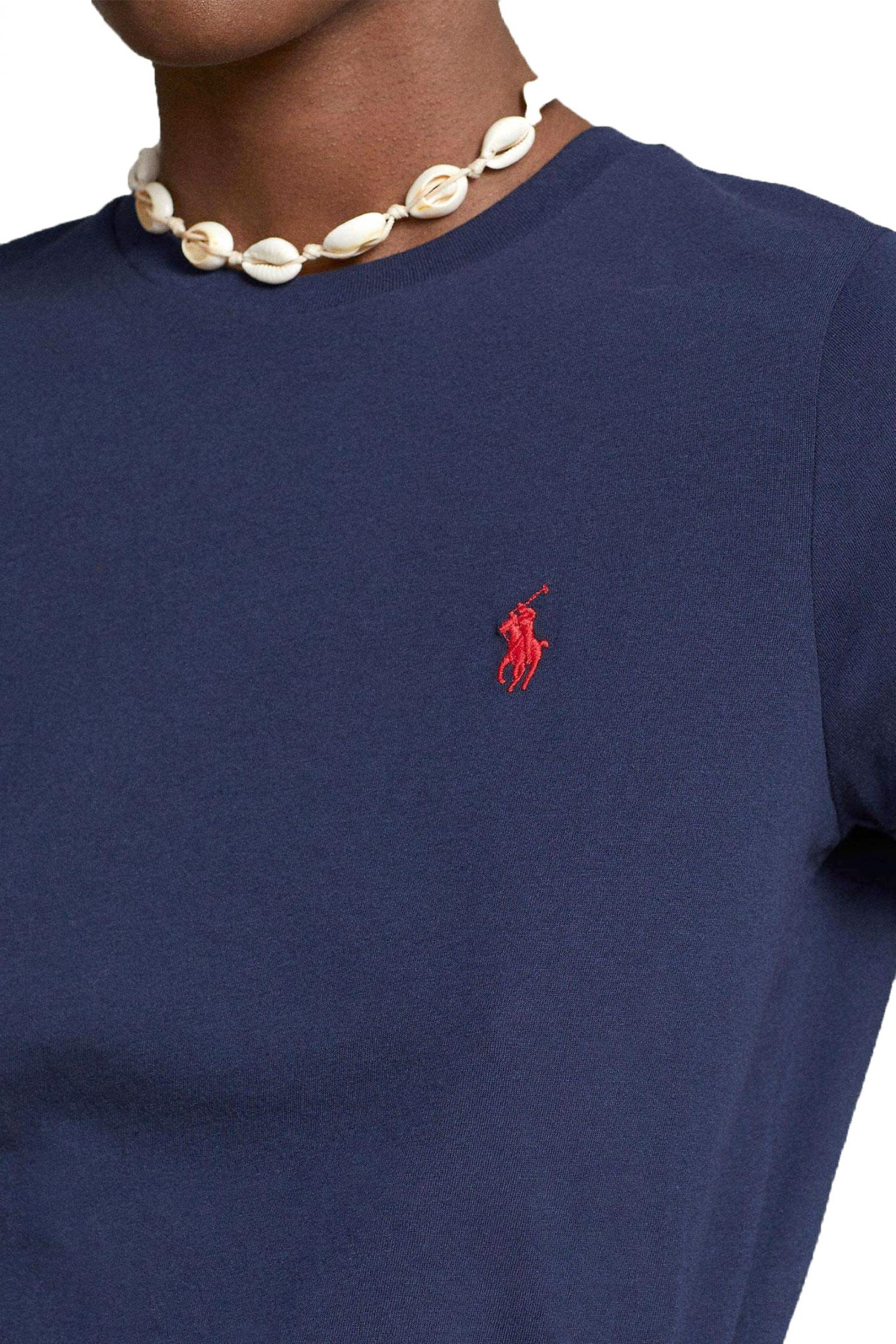 RALPH LAUREN T-SHIRT W BSR LOGO ΜΠΛΕ