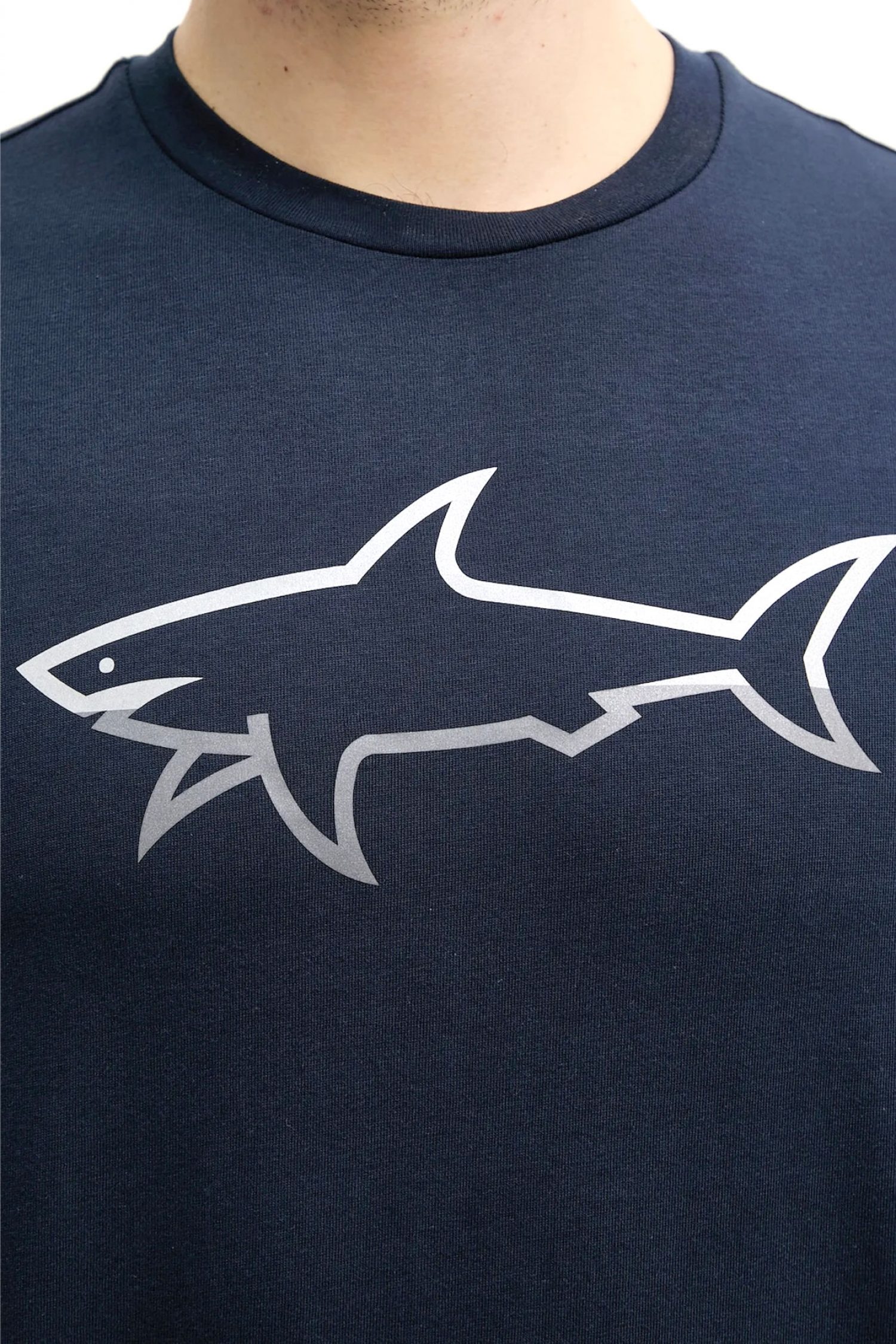 PAUL&SHARK T-SHIRT CREW NECK BIG LOGO ΜΠΛΕ